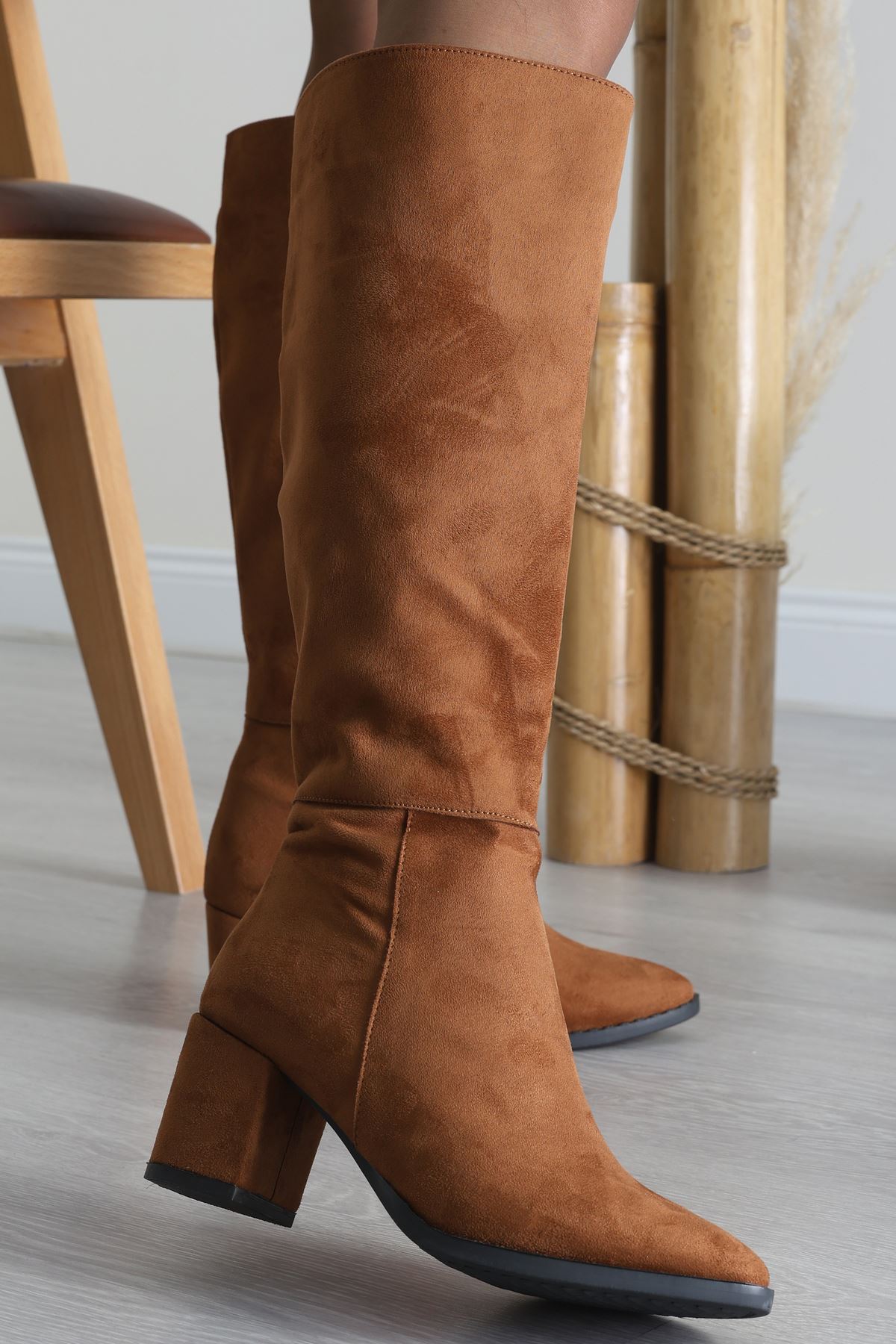 6 Cm Topuklu Uzun Çizme Süettaba - 42645.264.