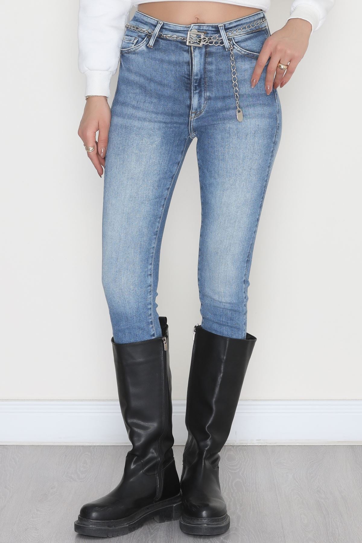 Dar Paça Kot Pantolon Mavi3 - 19724.1904.