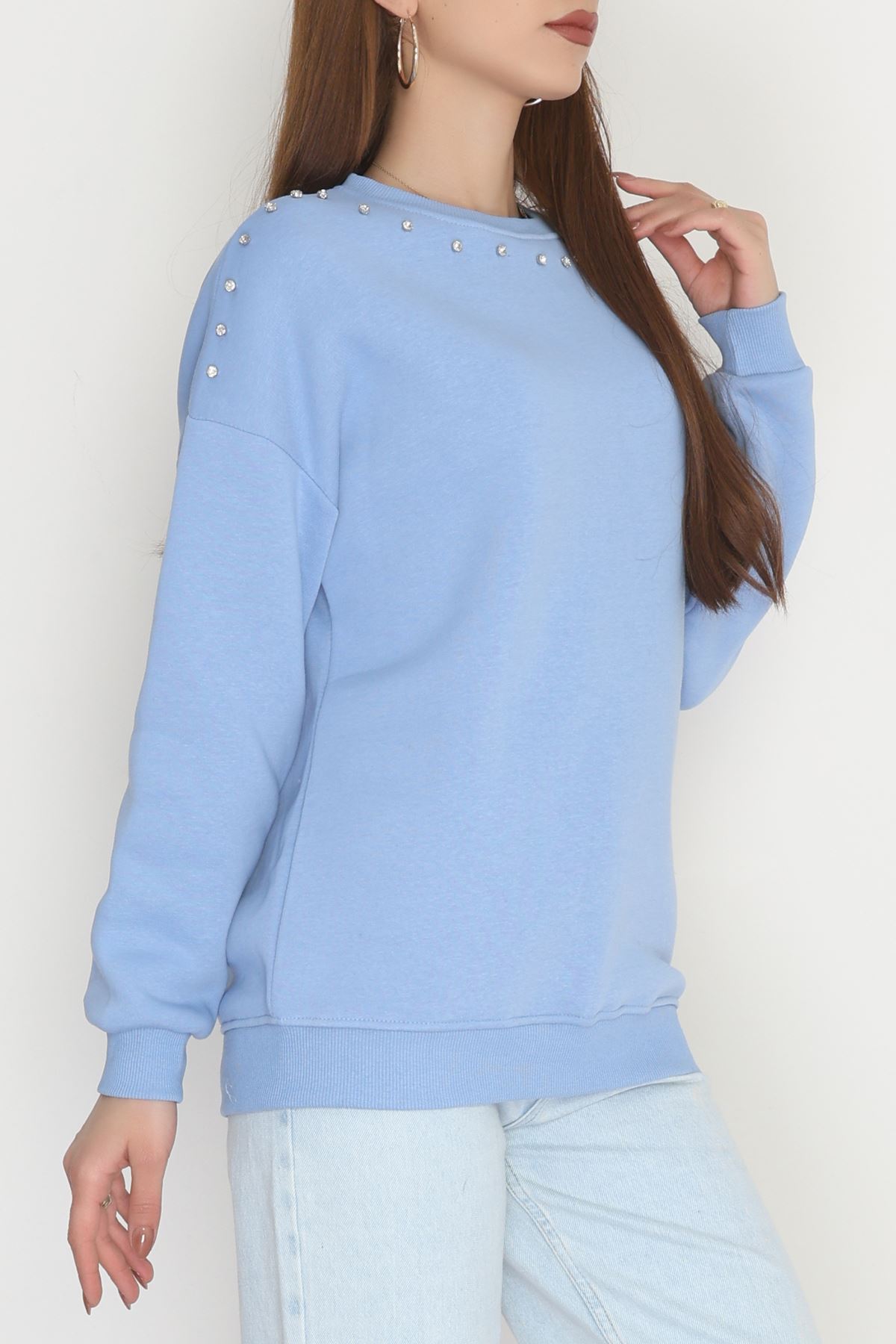 3 İplik Şardonlu Taşı Sweat Bebemavi - 42609.1878.