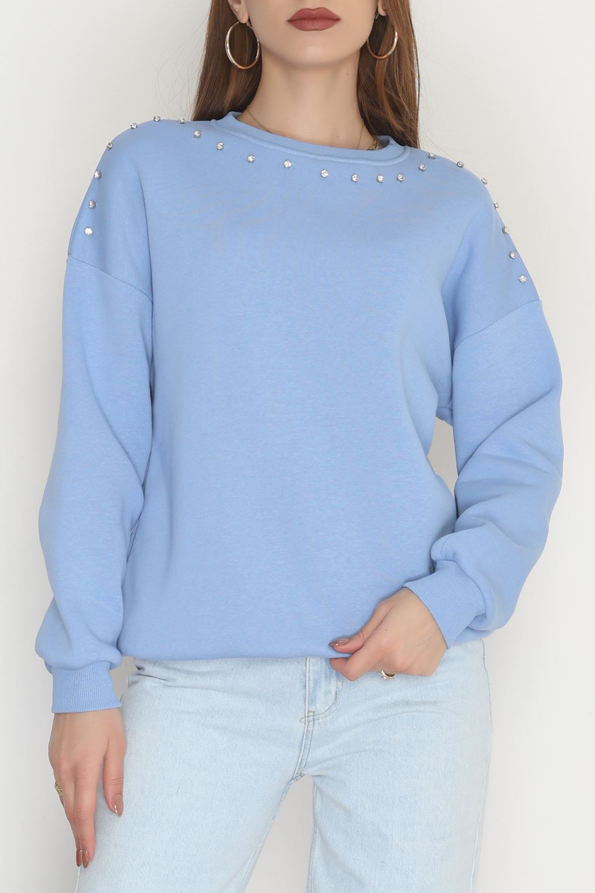 3 İplik Şardonlu Taşı Sweat Bebemavi - 42609.1878.