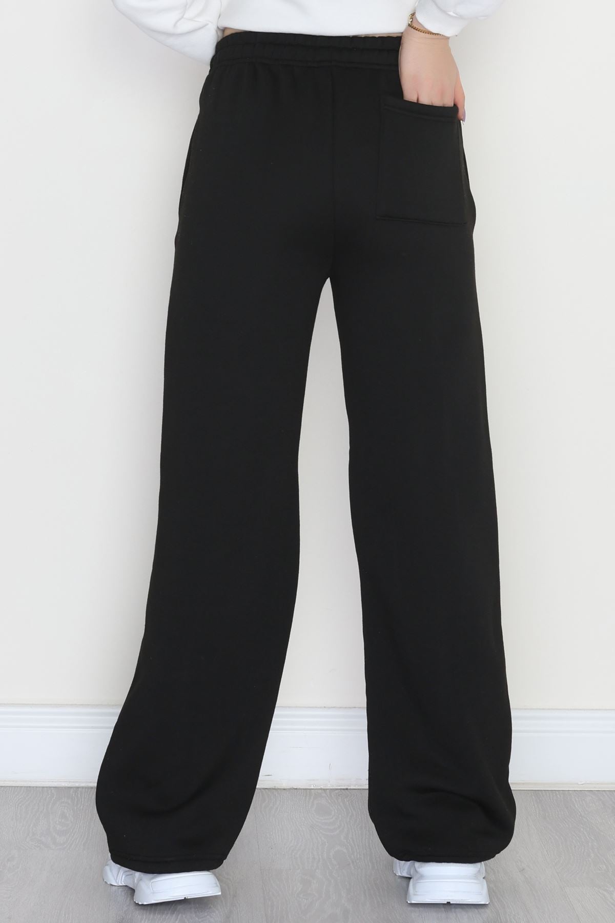 3 İplik Şardonlu Paça Stoperli Eşofman Altı Siyah - 52069.2113.