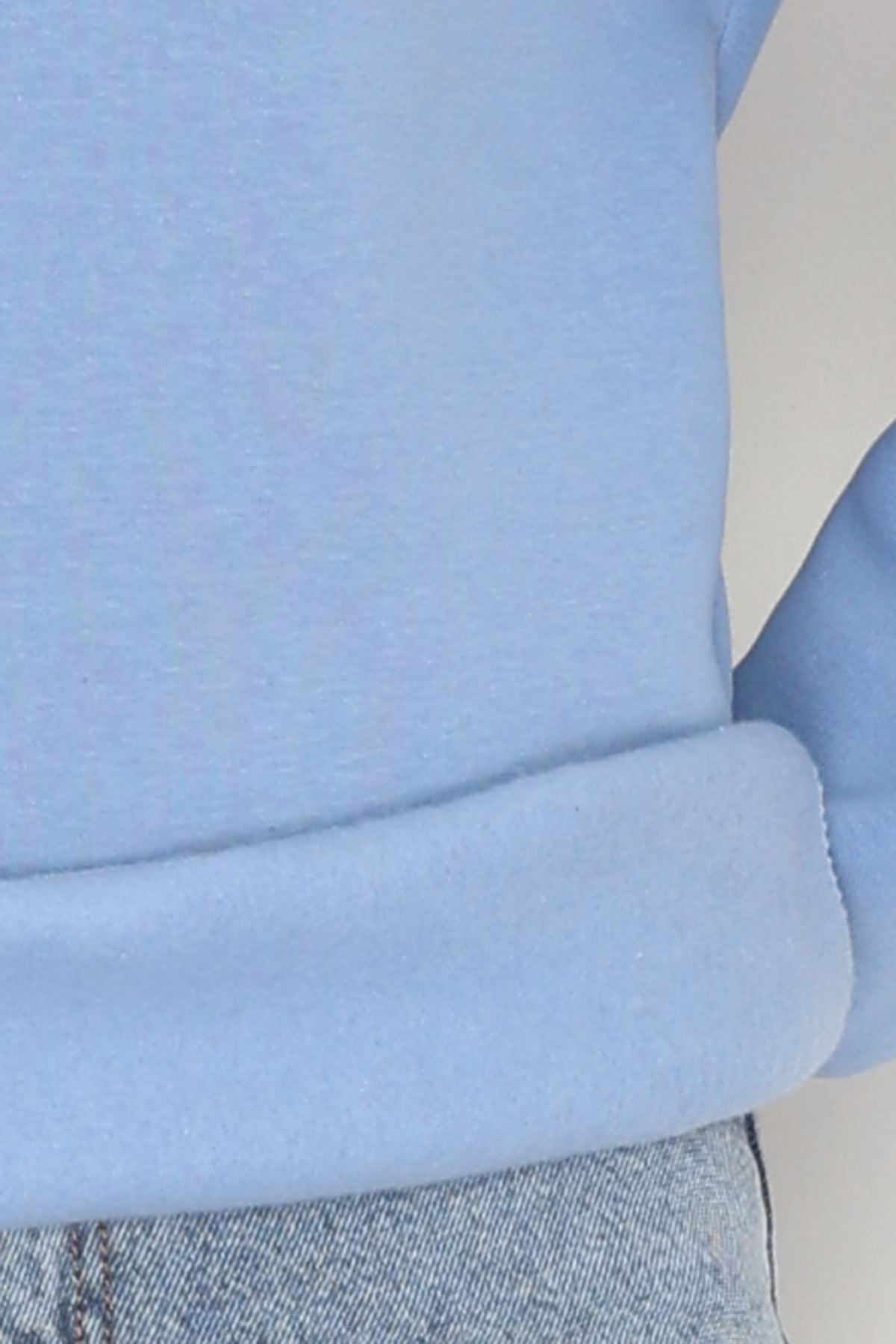 3 İplik Şardonlu Nakışlı Sweat Bebemavi - 42608.1878.