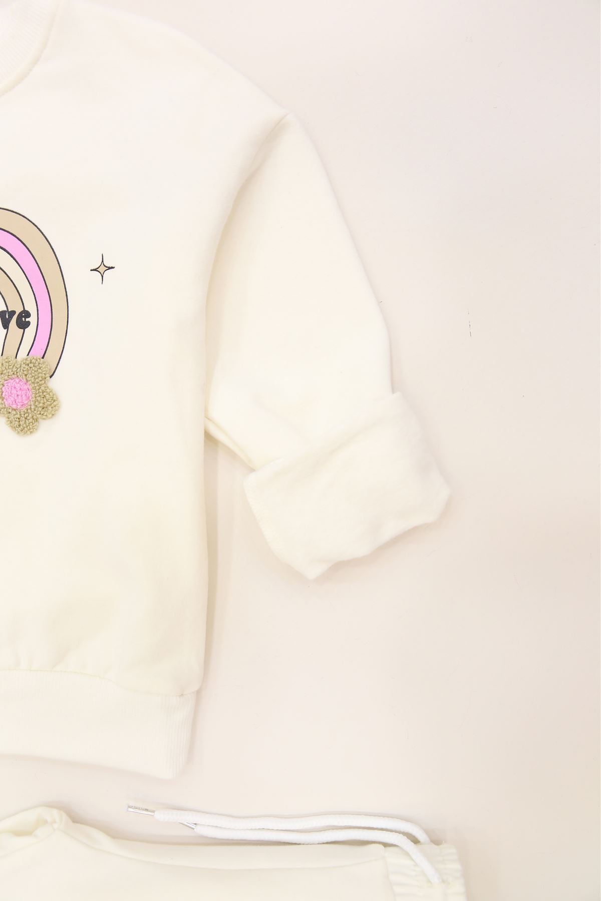 6-9 Yaş Şardonlu Yumoş Kumaş Takım Ekru - 6264360.1576.