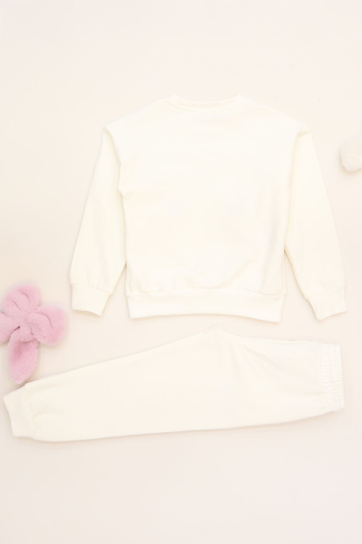 6-9 Yaş Şardonlu Yumoş Kumaş Takım Ekru - 6264360.1576.