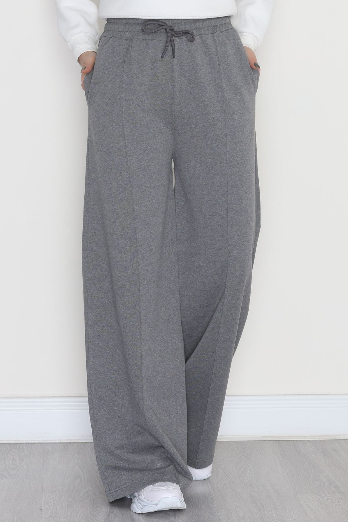 2 İplik Çımalı Eşofman Altı Füme - 52026.1857.