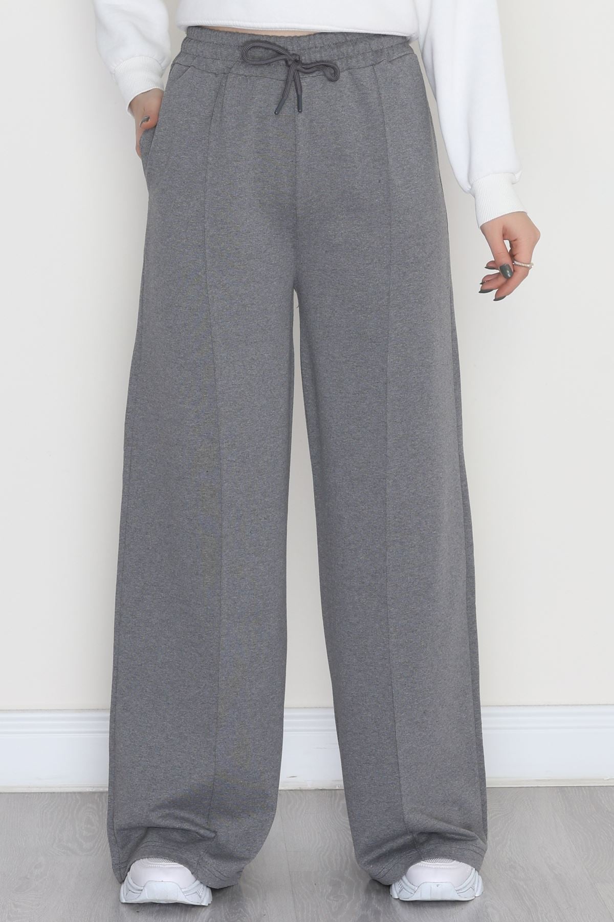 2 İplik Çımalı Eşofman Altı Füme - 52026.1857.