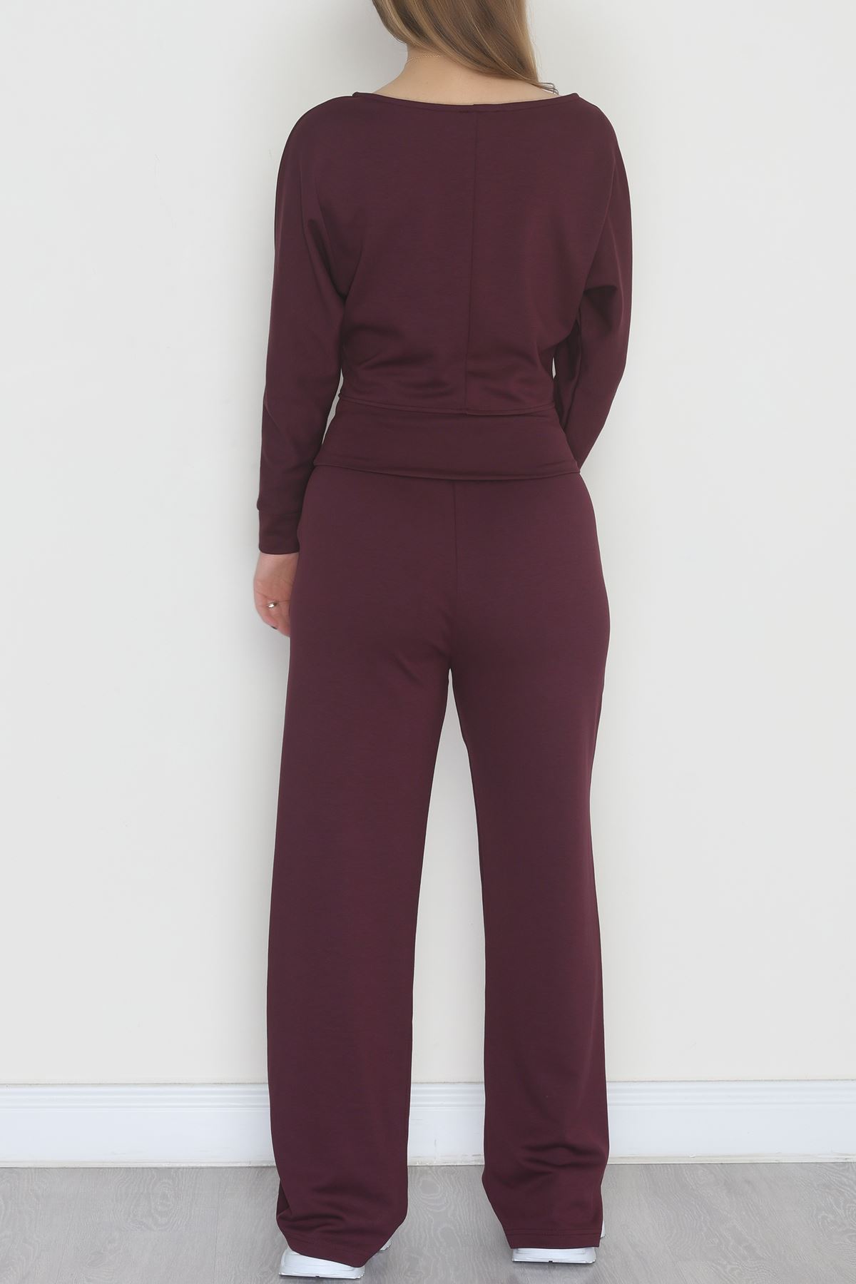 Kayık Yaka Modal Kumaş İkili Takım Mor - 42673.1247.