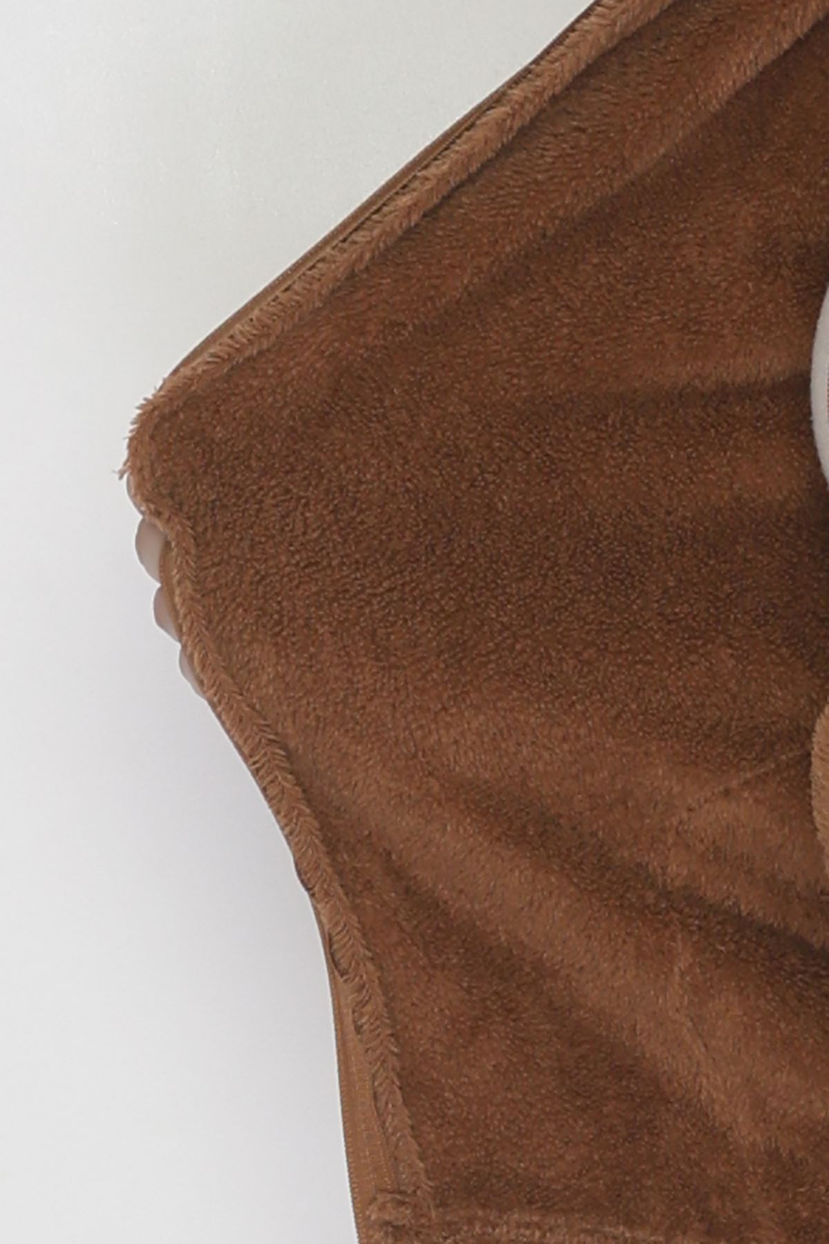 Welsoft Kumaş Kapşonlu Battal Ceket Kahve - 70749.107.