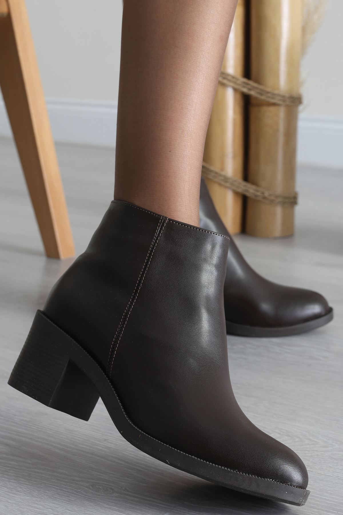 6 Cm Topuklu Bot Kahvederi - 42659.264.