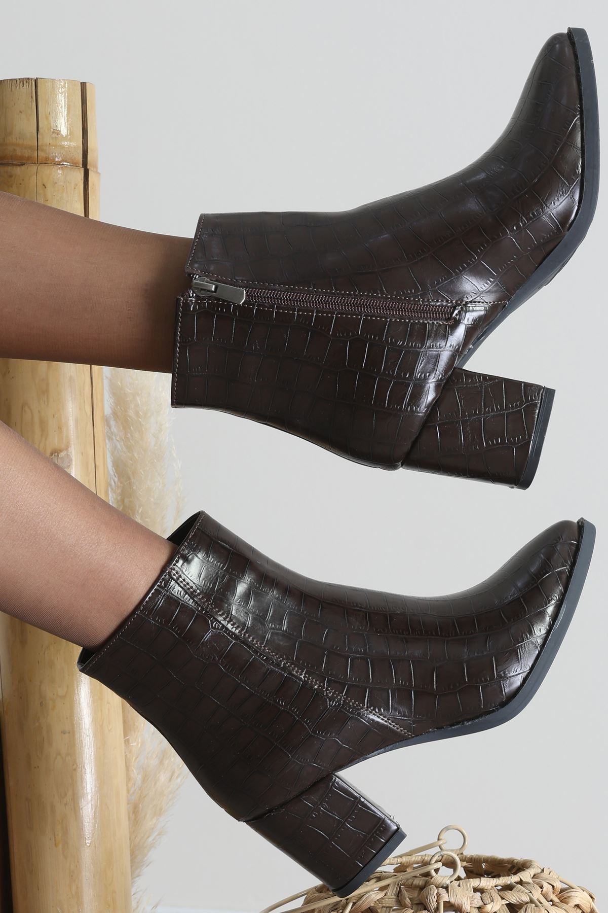 6 Cm Topuklu Bot Krokokahve - 42667.264.