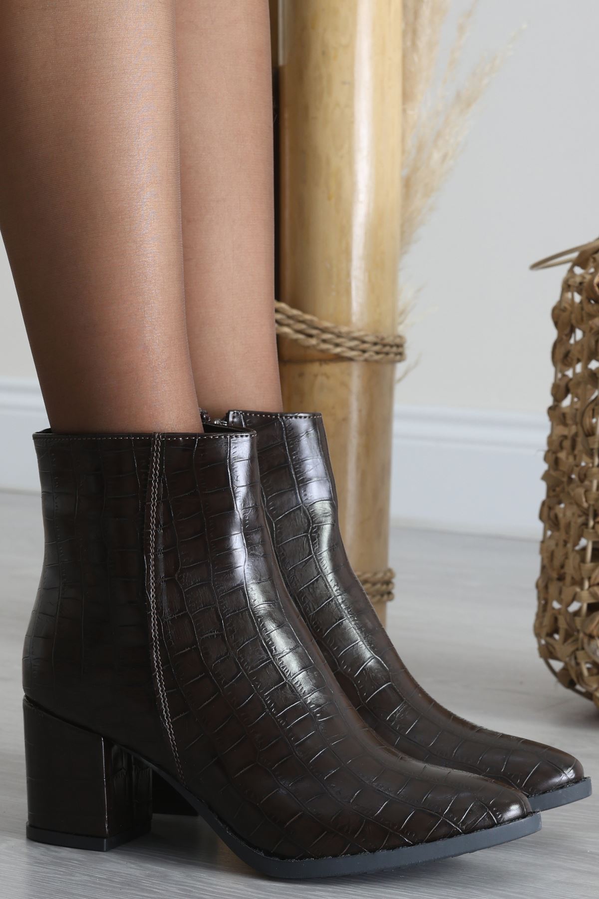 6 Cm Topuklu Bot Krokokahve - 42667.264.