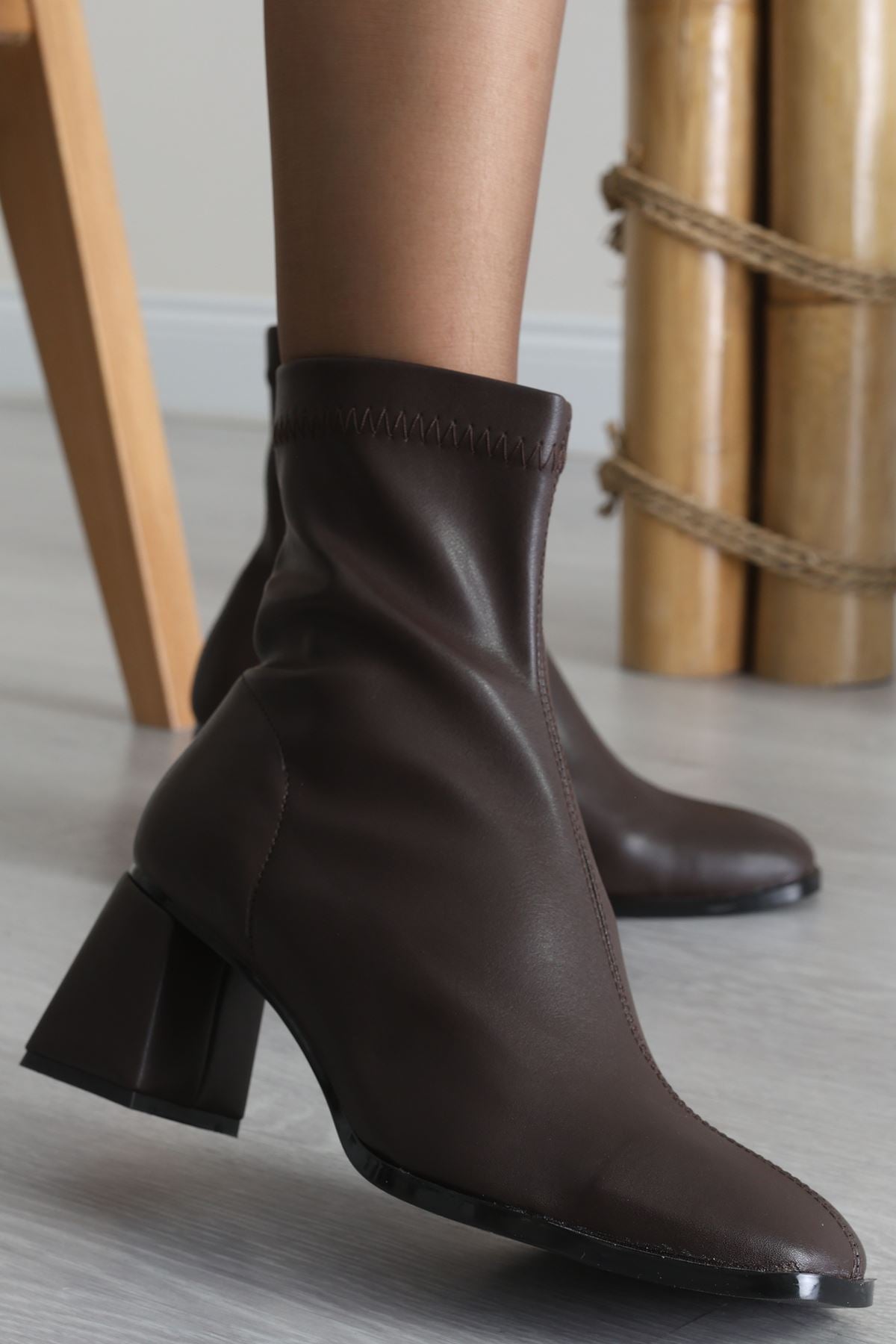 6 Cm Topuklu Bot Kahvederi - 42670.264.