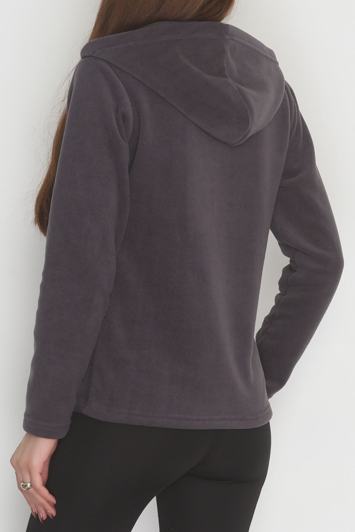 Yaka Fermuarlı Polar Sweat Füme - 52034.053.