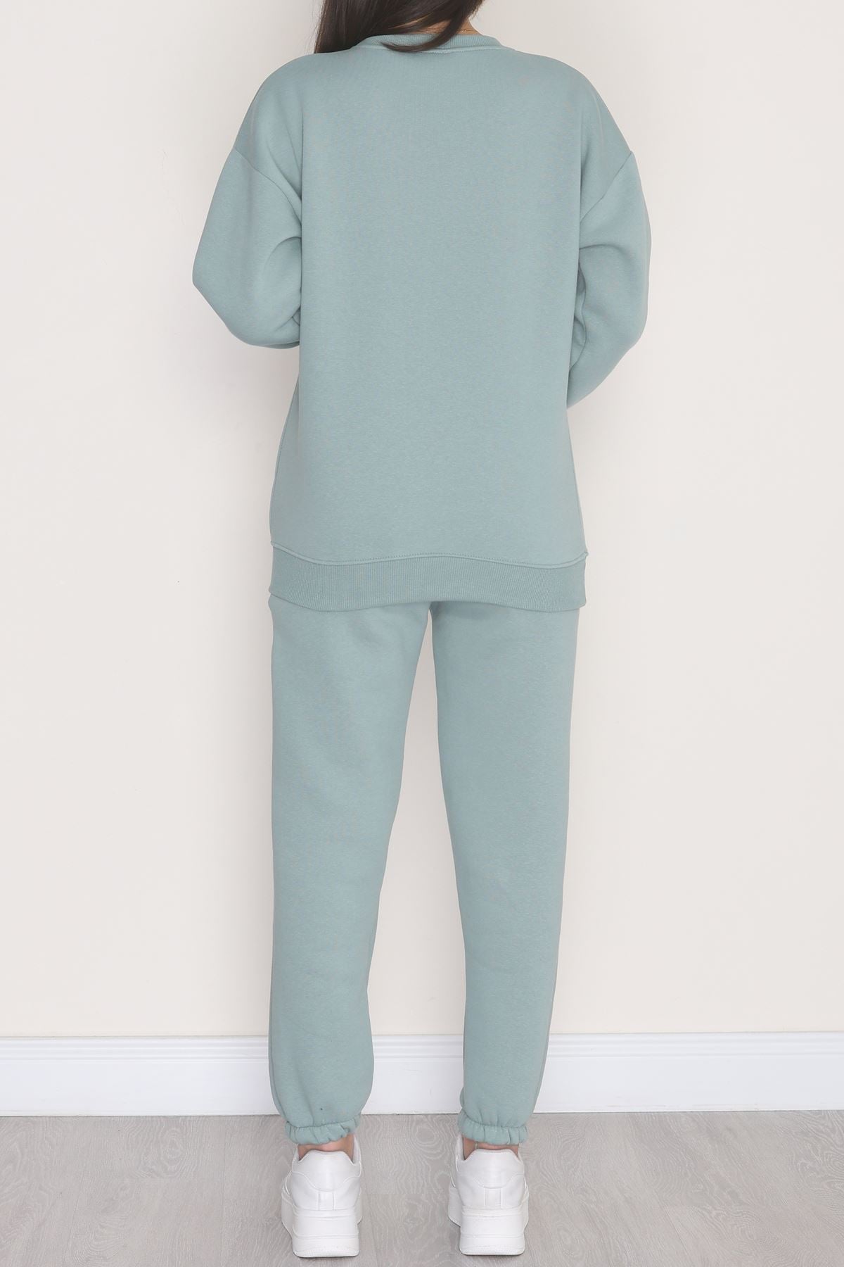 3 İplik Bisiklet Yaka Eşofman Takımı Suyeşili - 20779.1878.