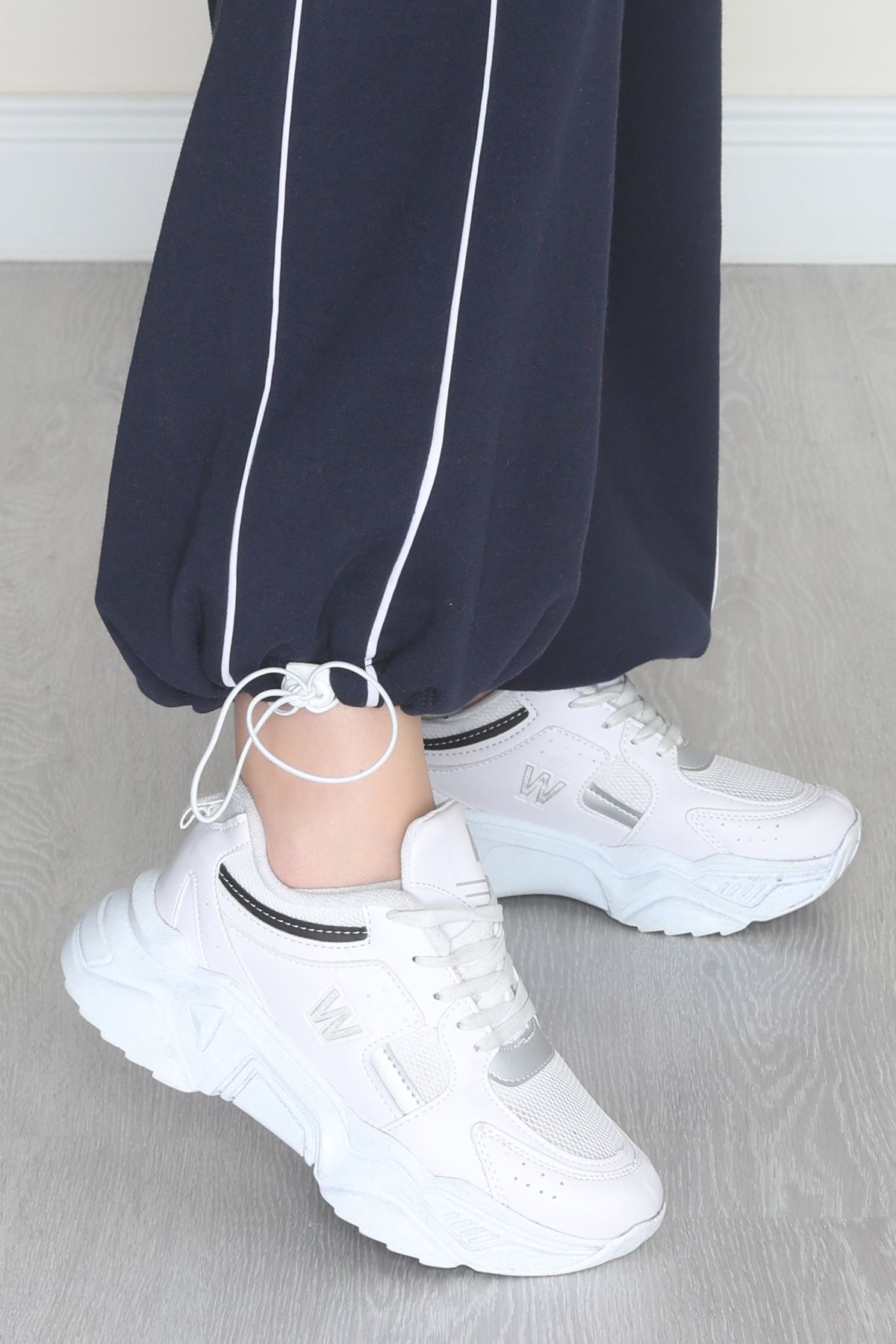 3 İplik Şardonlu Biyeli Fermuarlı Takım Lacivert - 52031.1857.