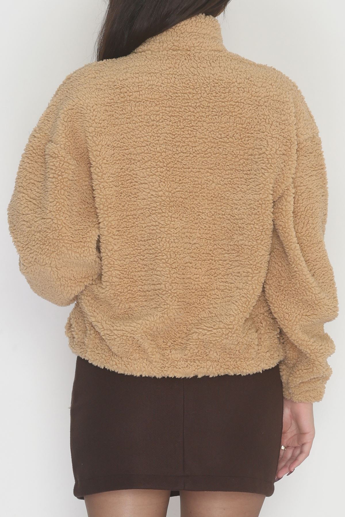 Fermuarlı Peluş Ceket Sütlükahve1 - 31257.1872.