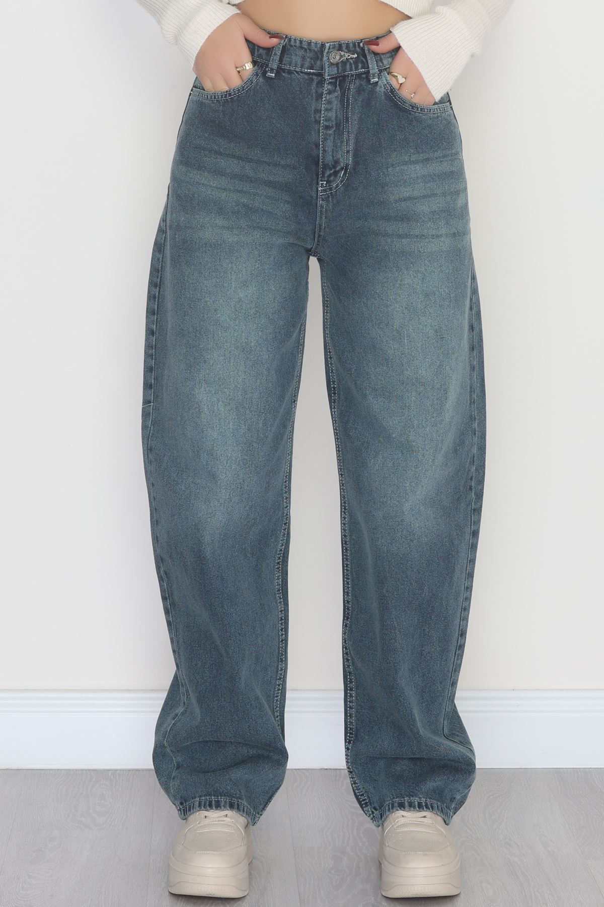 Baggy Kot Pantolon Yeşiltint - 31587.1566.