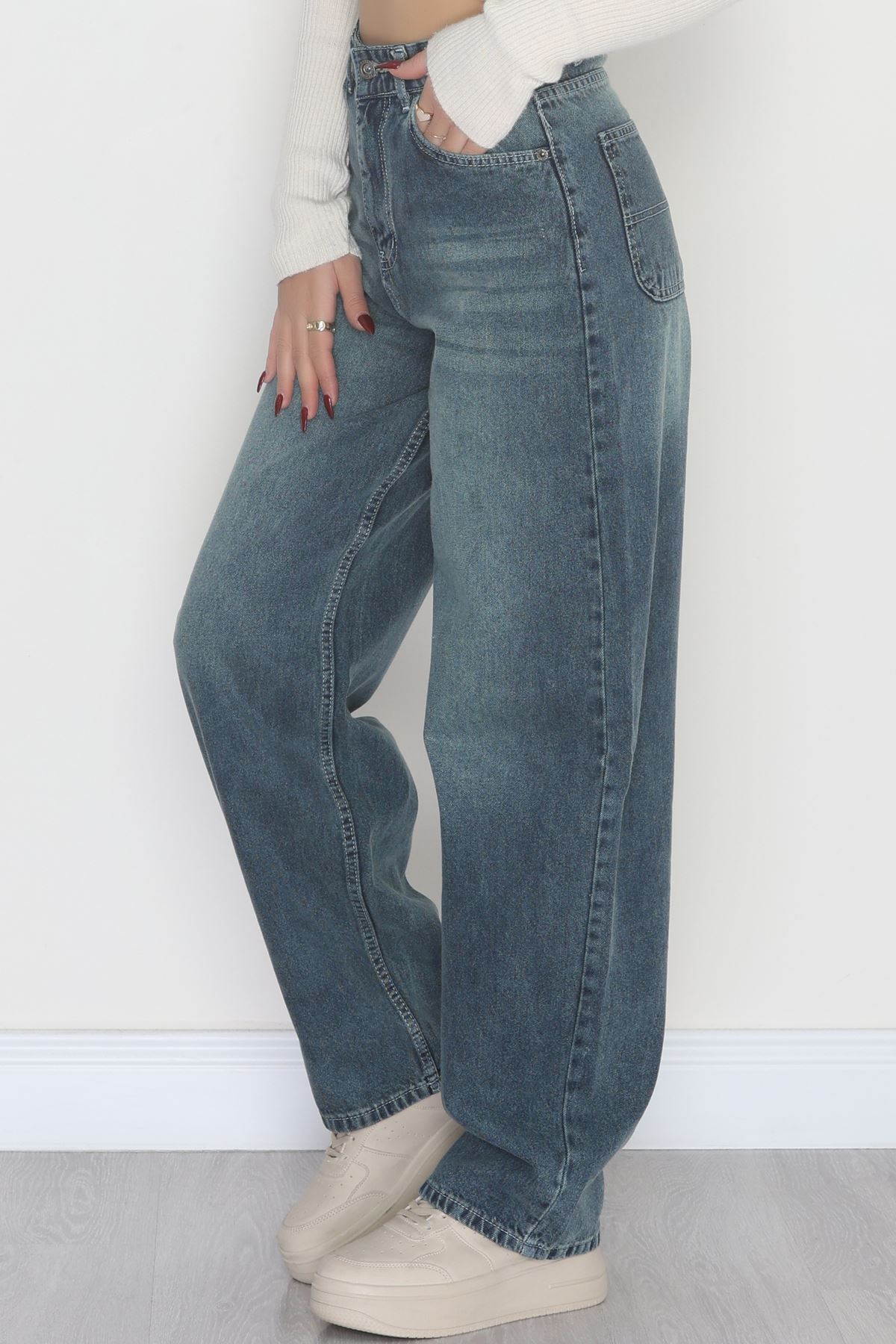 Baggy Kot Pantolon Yeşiltint - 31587.1566.