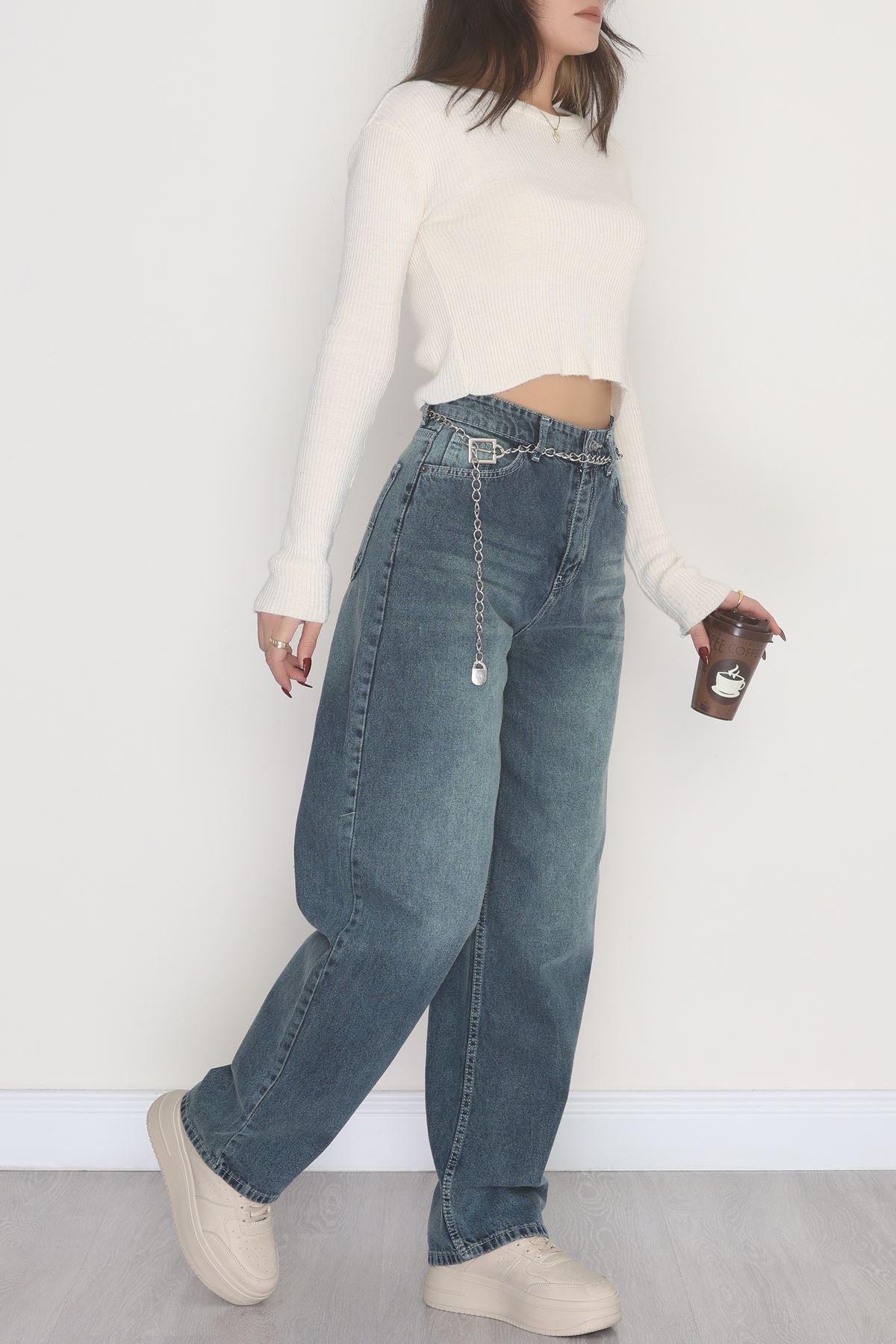 Baggy Kot Pantolon Yeşiltint - 31587.1566.