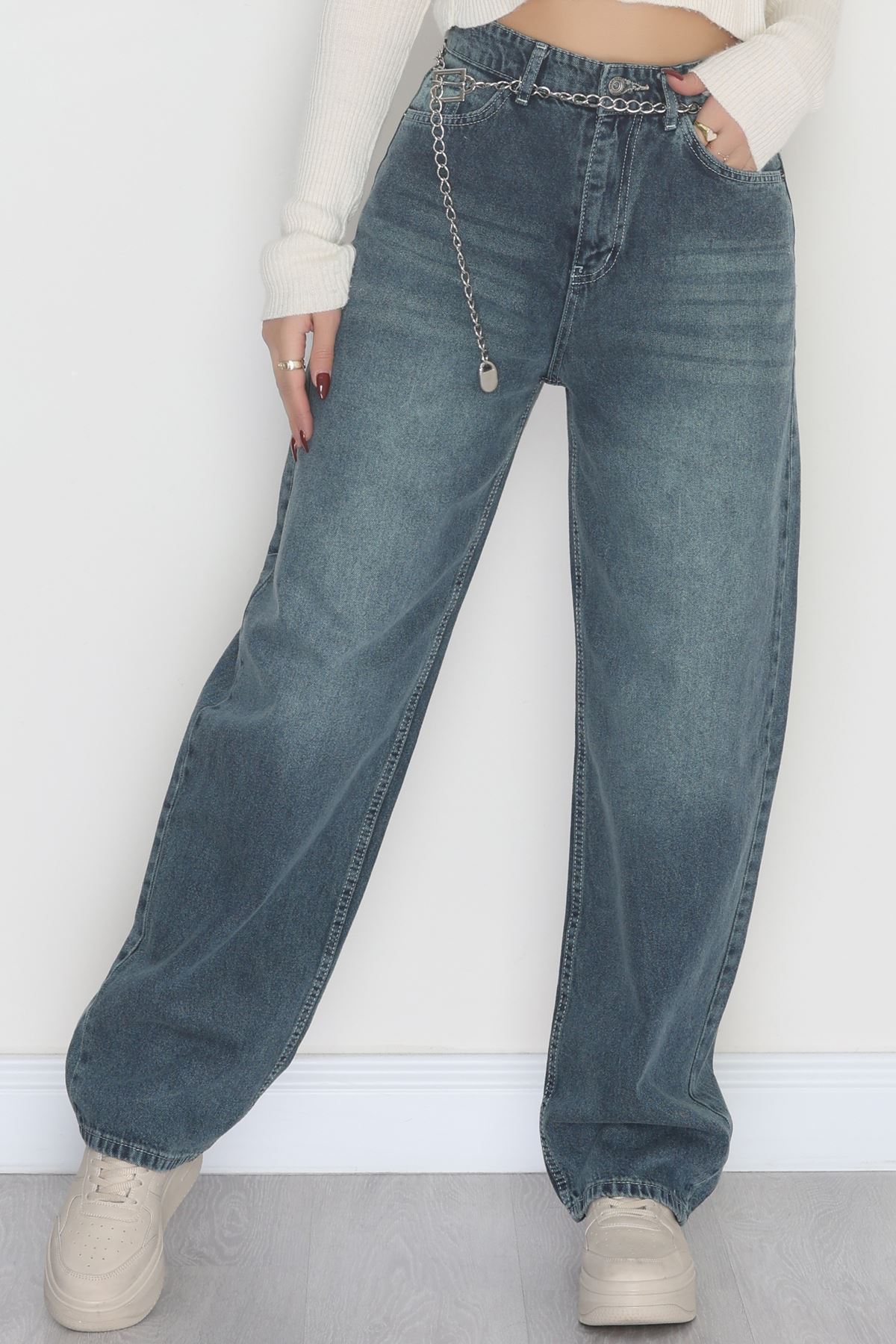 Baggy Kot Pantolon Yeşiltint - 31587.1566.