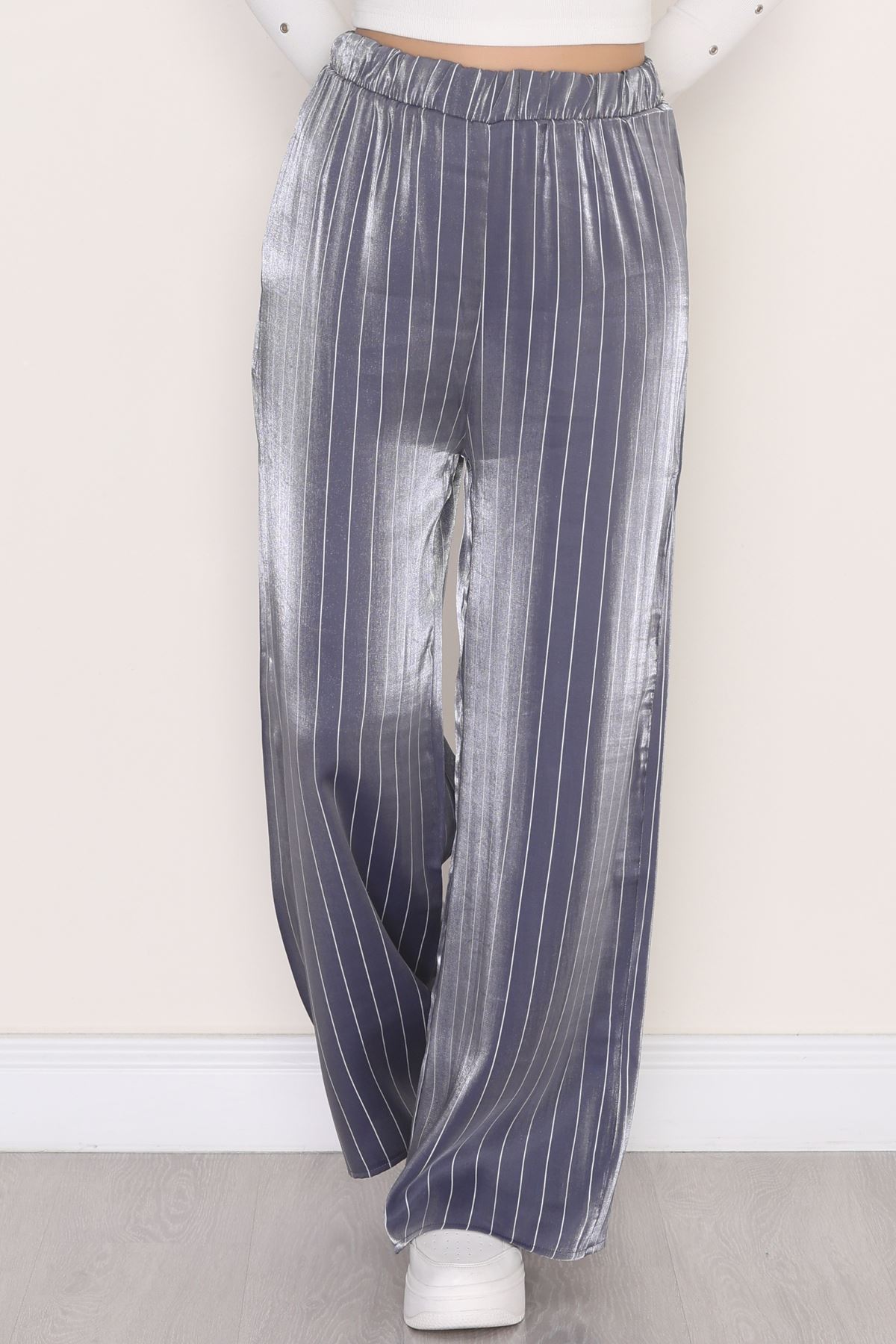 Beli Lastikli Saten Pantolon Antrasit - 4109.1595.
