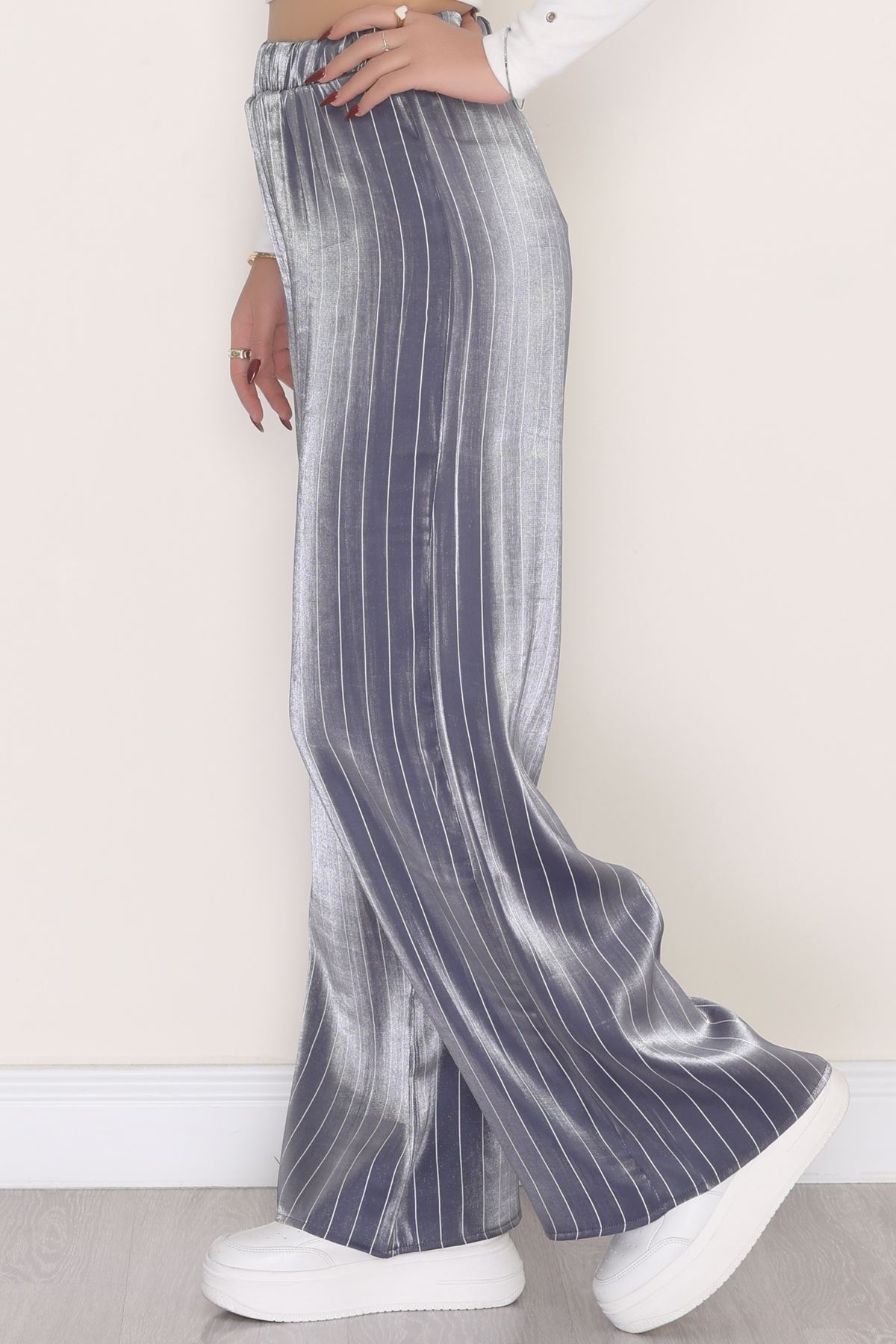 Beli Lastikli Saten Pantolon Antrasit - 4109.1595.
