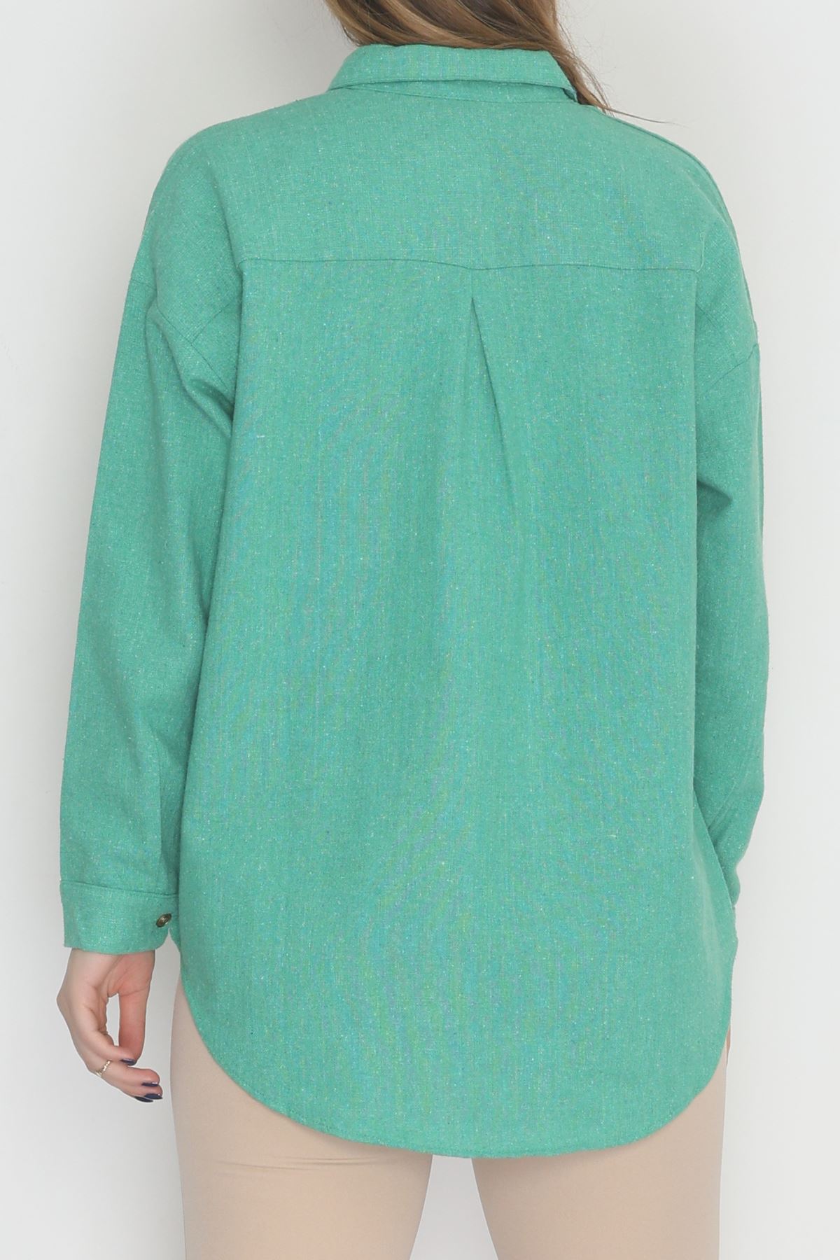 Oversize Gömlek Yeşil - 0010.053.