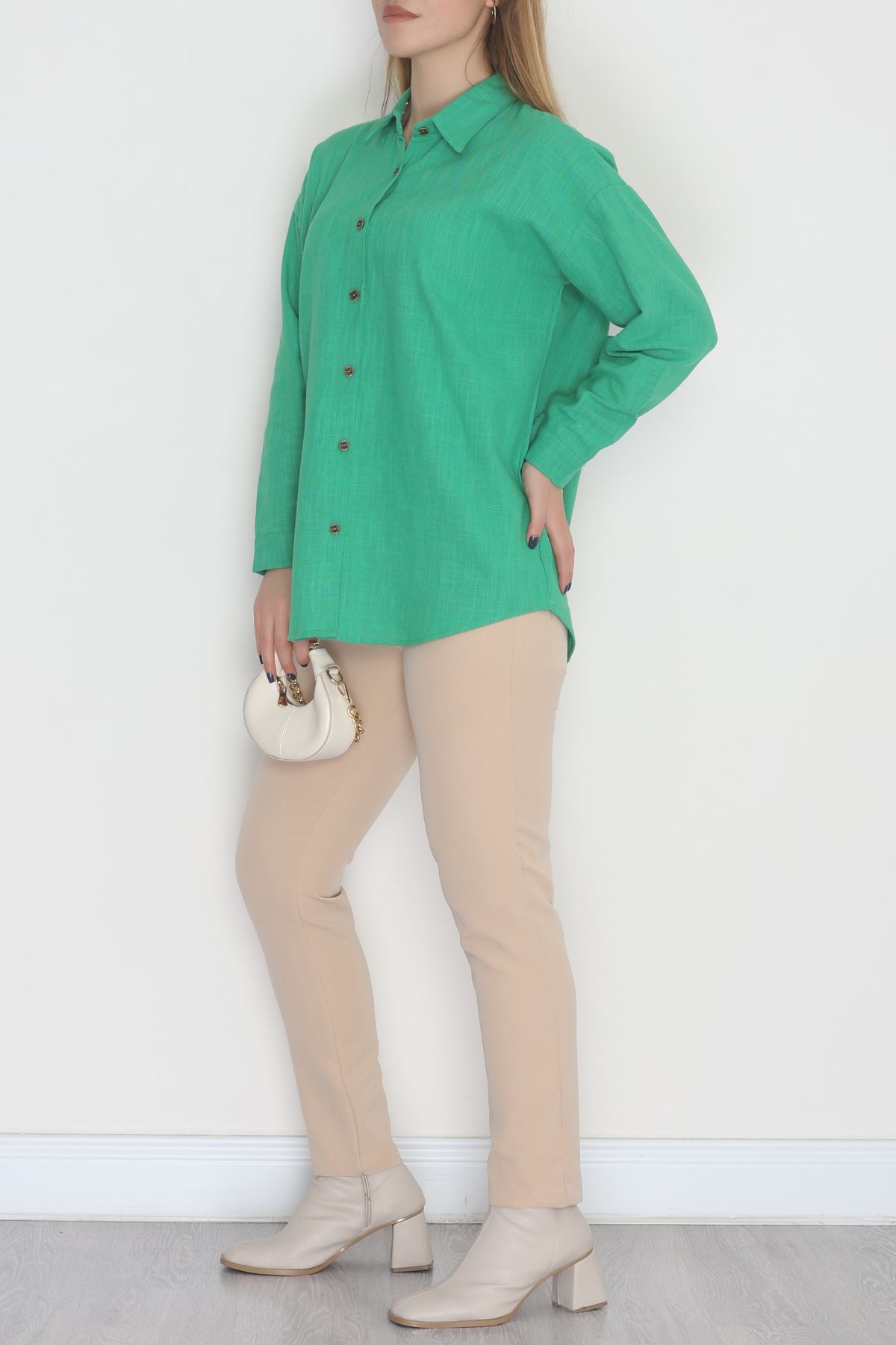 Oversize Gömlek Yeşil2 - 0010.053.