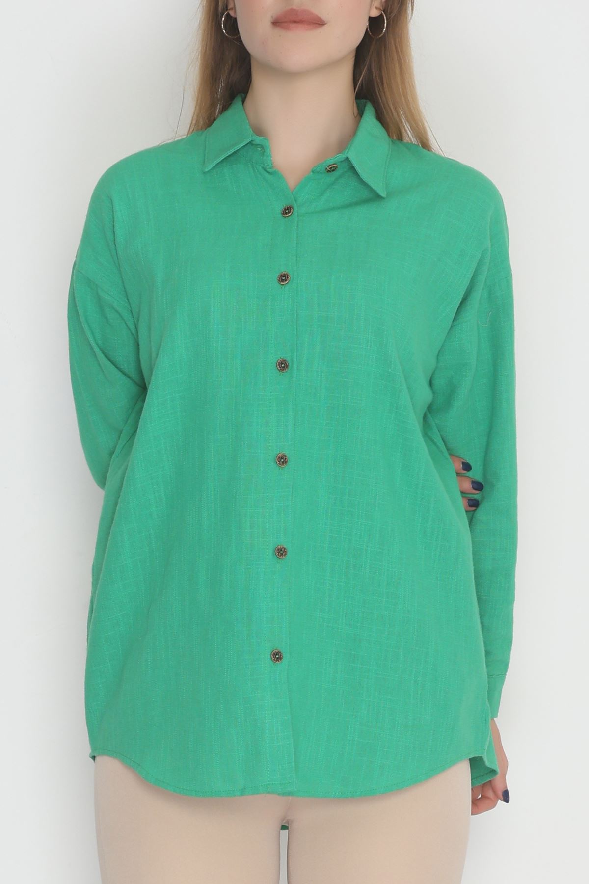Oversize Gömlek Yeşil2 - 0010.053.