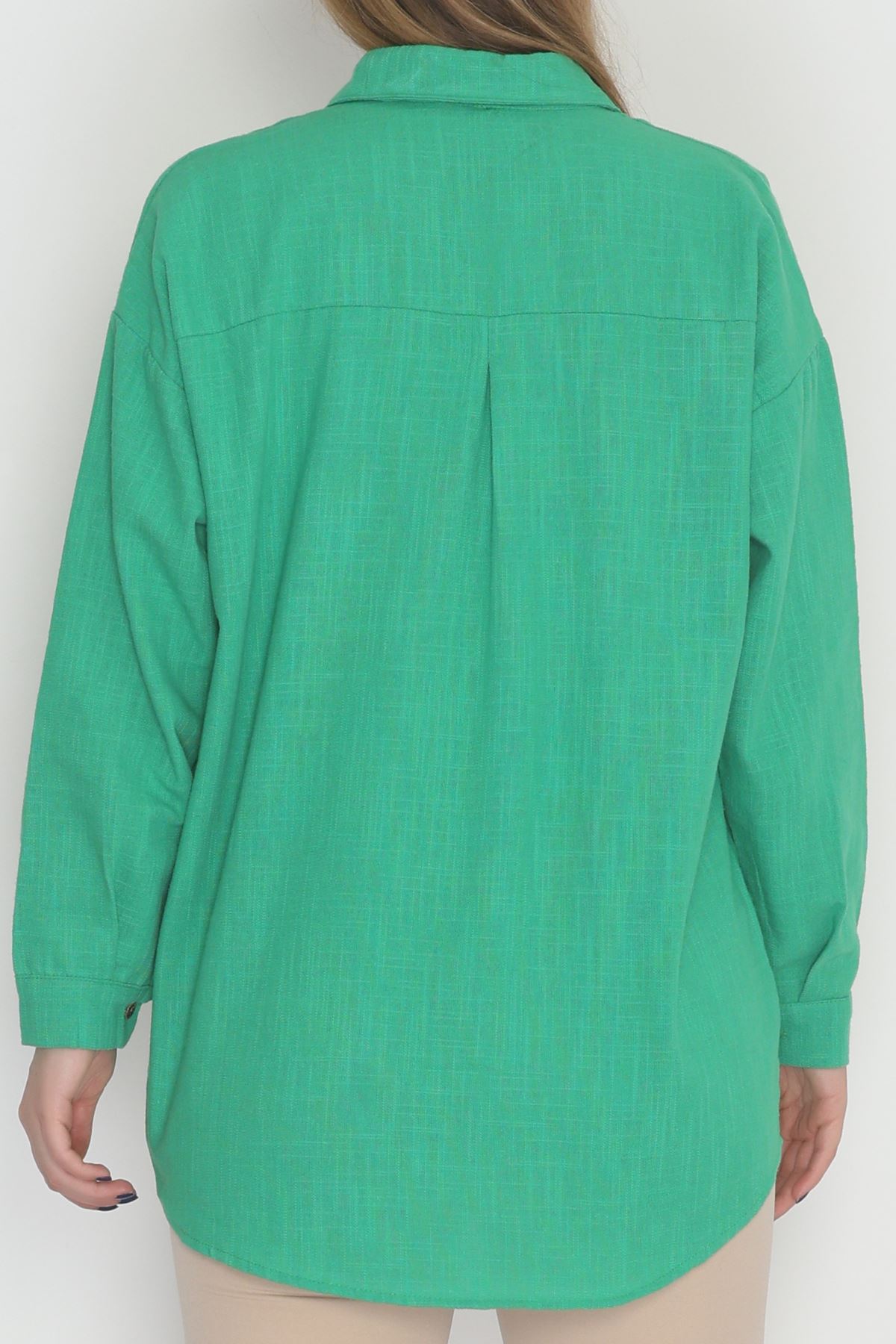 Oversize Gömlek Yeşil2 - 0010.053.