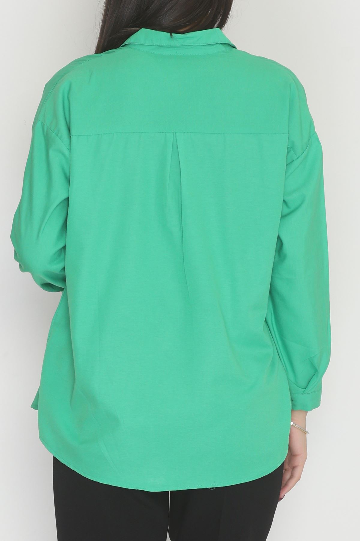 Oversize Gömlek Yeşil1 - 0012.053.