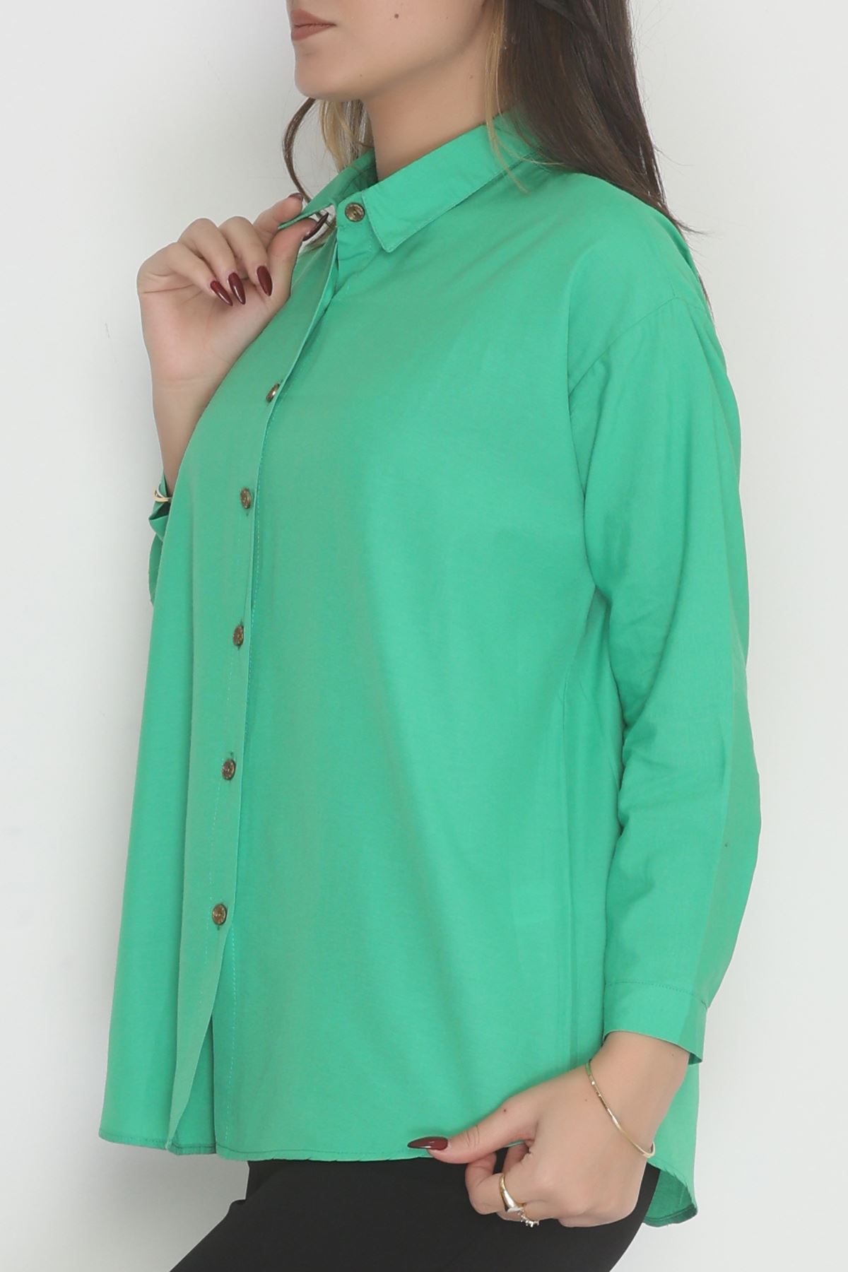 Oversize Gömlek Yeşil1 - 0012.053.