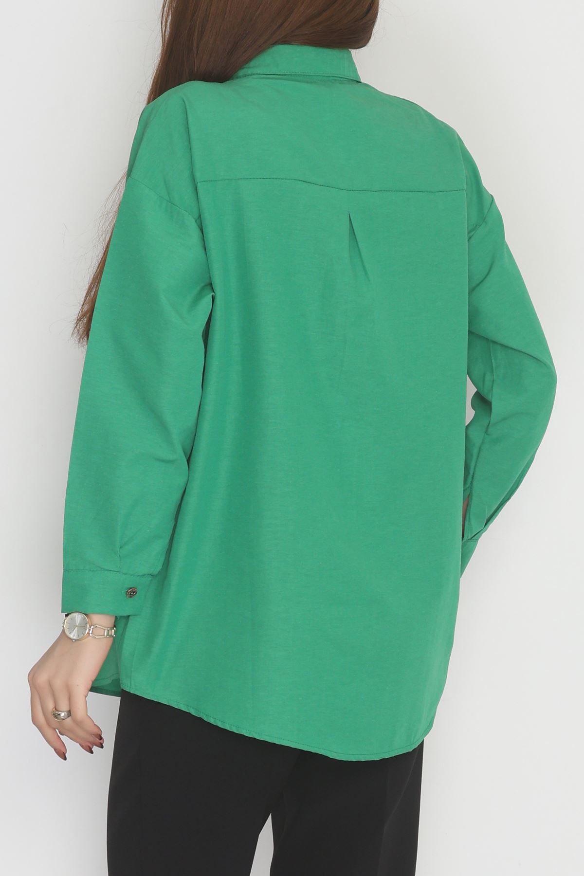 Oversize Gömlek Yeşil - 0012.053.