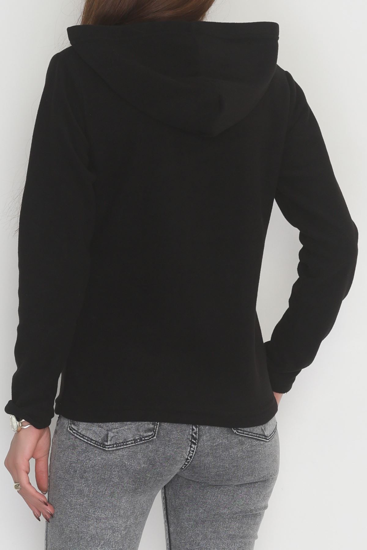 Yaka Fermuarlı Polar Sweat Siyah - 52034.053.