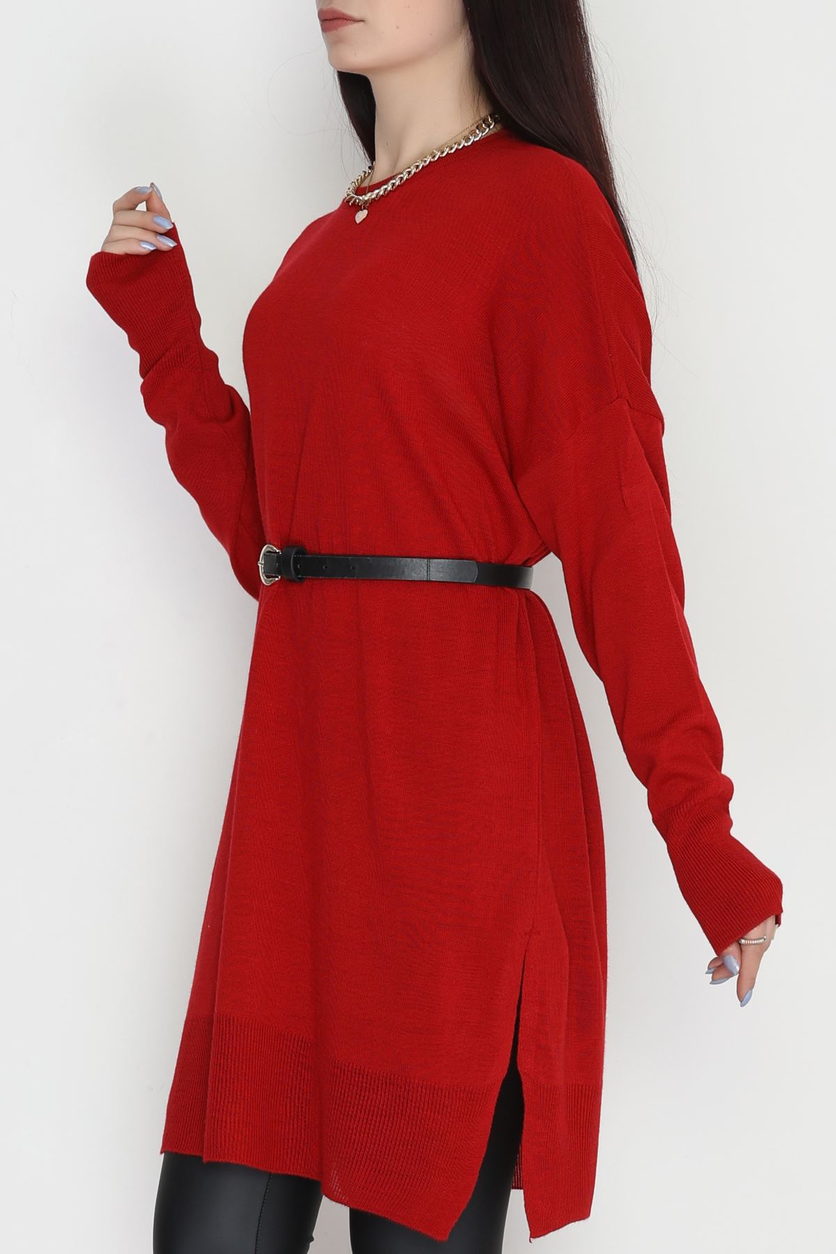 Bisiklet Yaka Triko Kırmızı - 42735.1766.