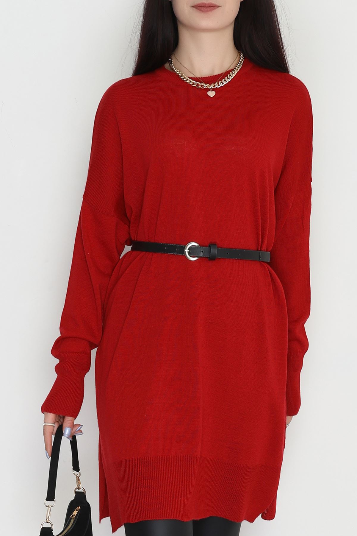 Bisiklet Yaka Triko Kırmızı - 42735.1766.