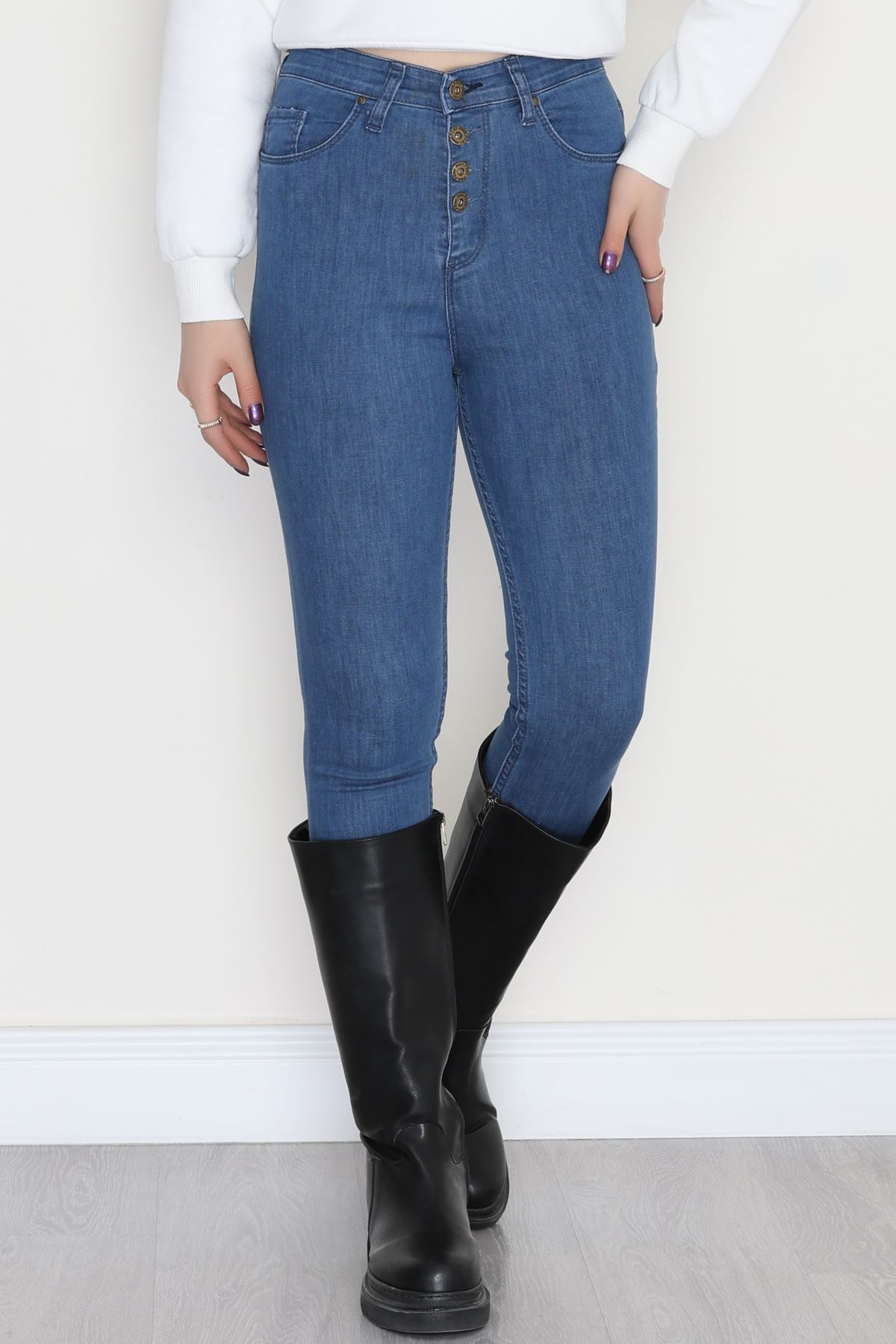 Dar Paça Kot Pantolon Mavi - 31598.2112.