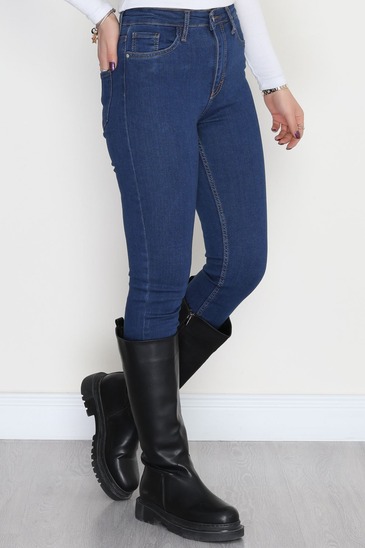 Dar Paça Kot Pantolon Mavi - 42683.1836.