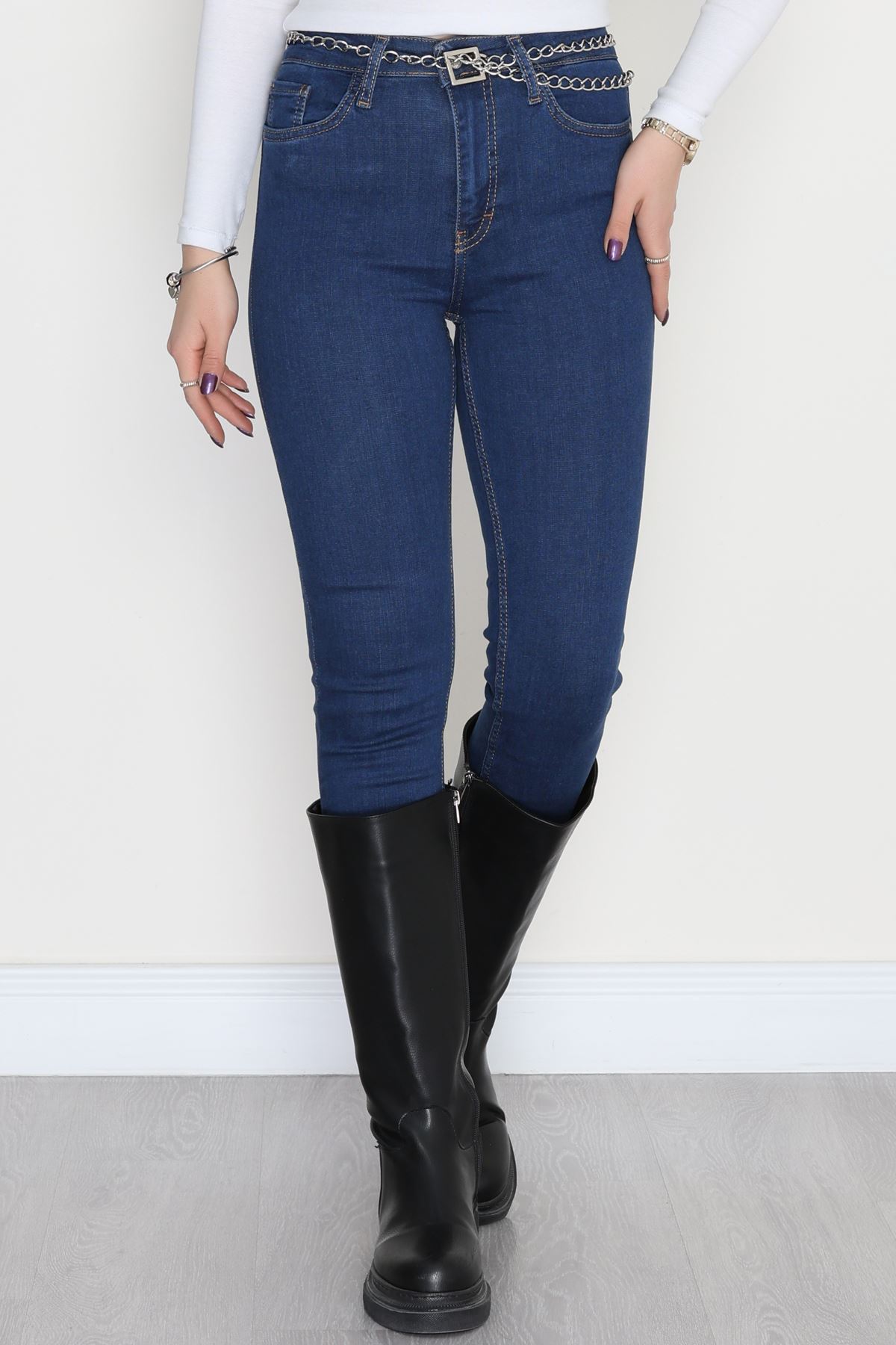 Dar Paça Kot Pantolon Mavi - 42683.1836.