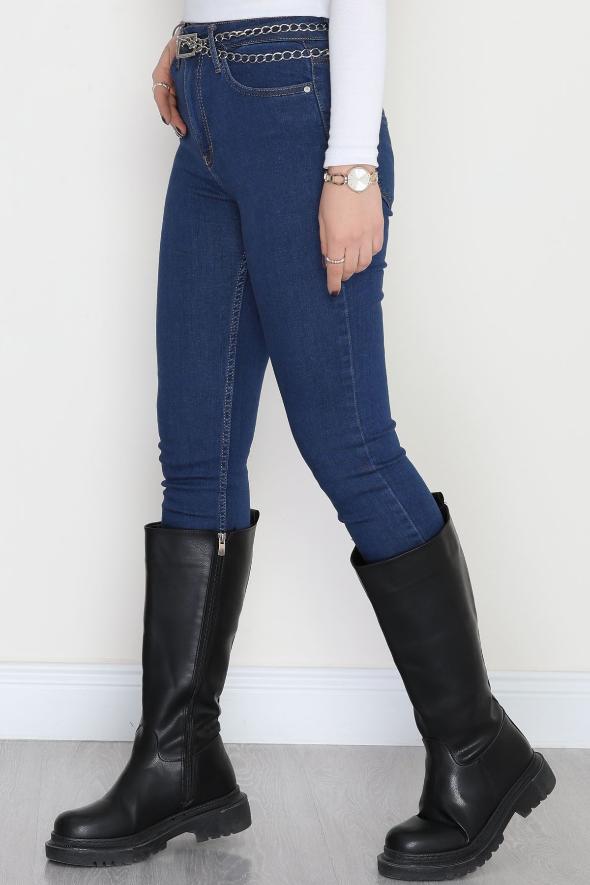 Dar Paça Kot Pantolon Mavi - 42683.1836.