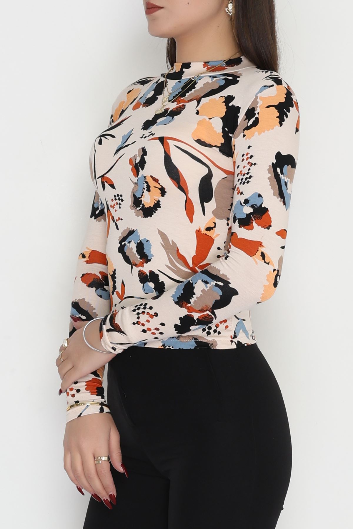 Yarım Balıkçı Yaka Likralı Ring Viskon Body Bebemavicamel - 90950.1287.