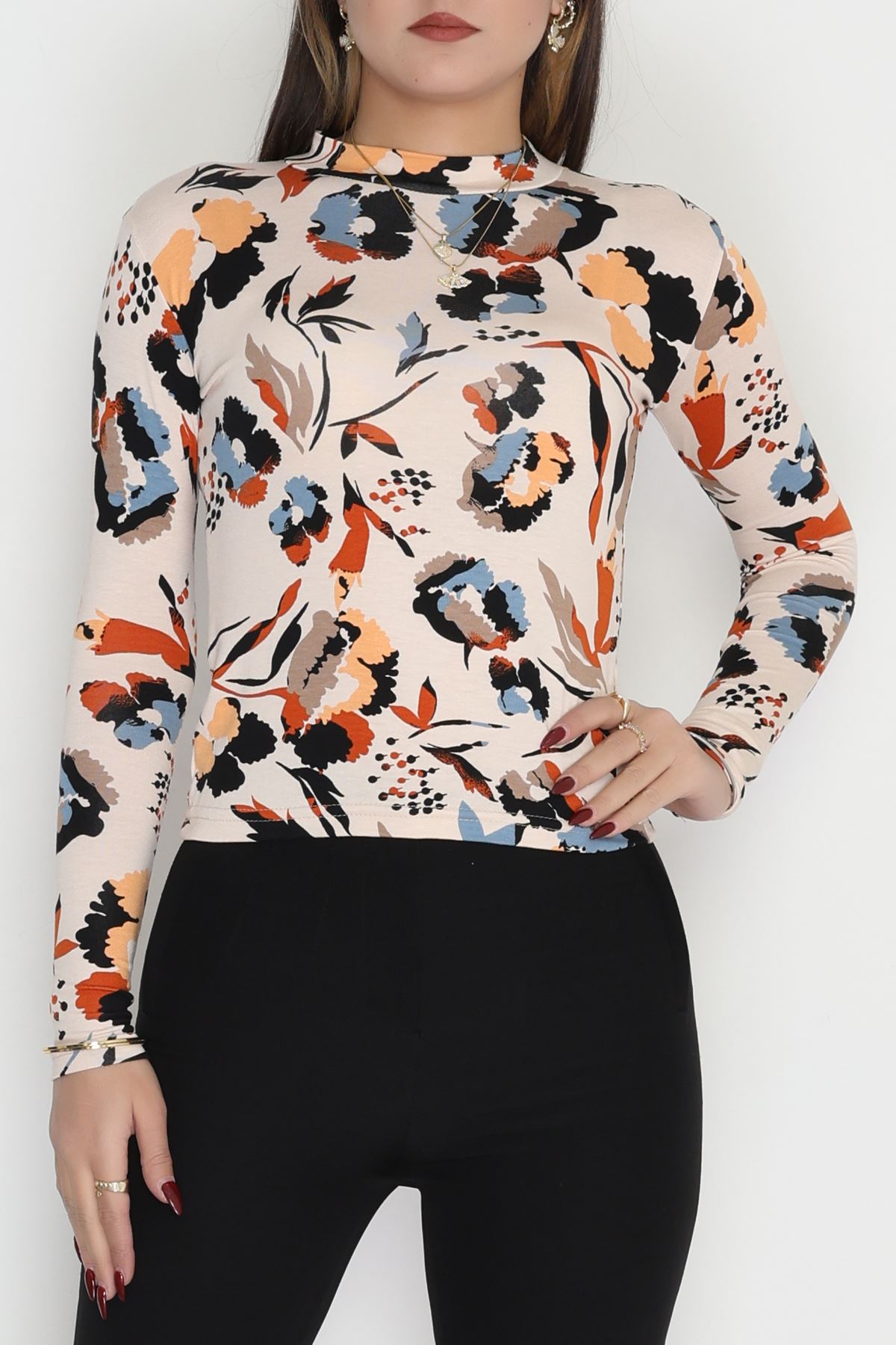 Yarım Balıkçı Yaka Likralı Ring Viskon Body Bebemavicamel - 90950.1287.