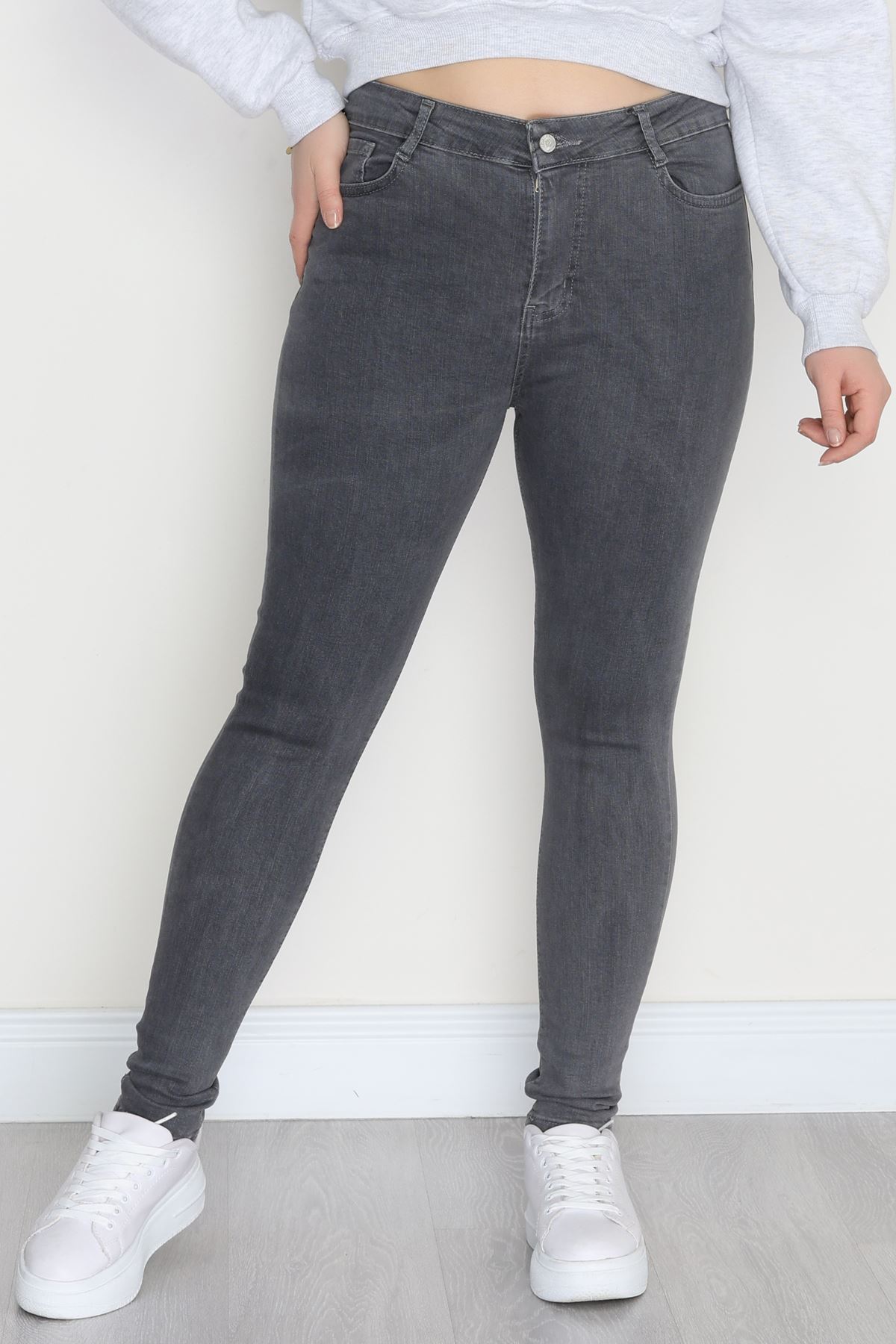 Dar Paça Kot Pantolon Gray1 - 42683.1836.
