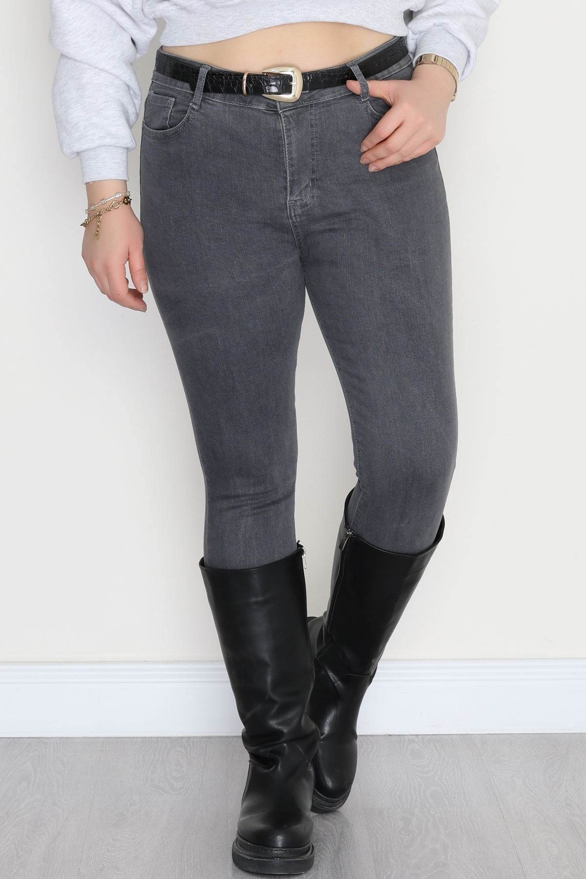 Dar Paça Kot Pantolon Gray1 - 42683.1836.