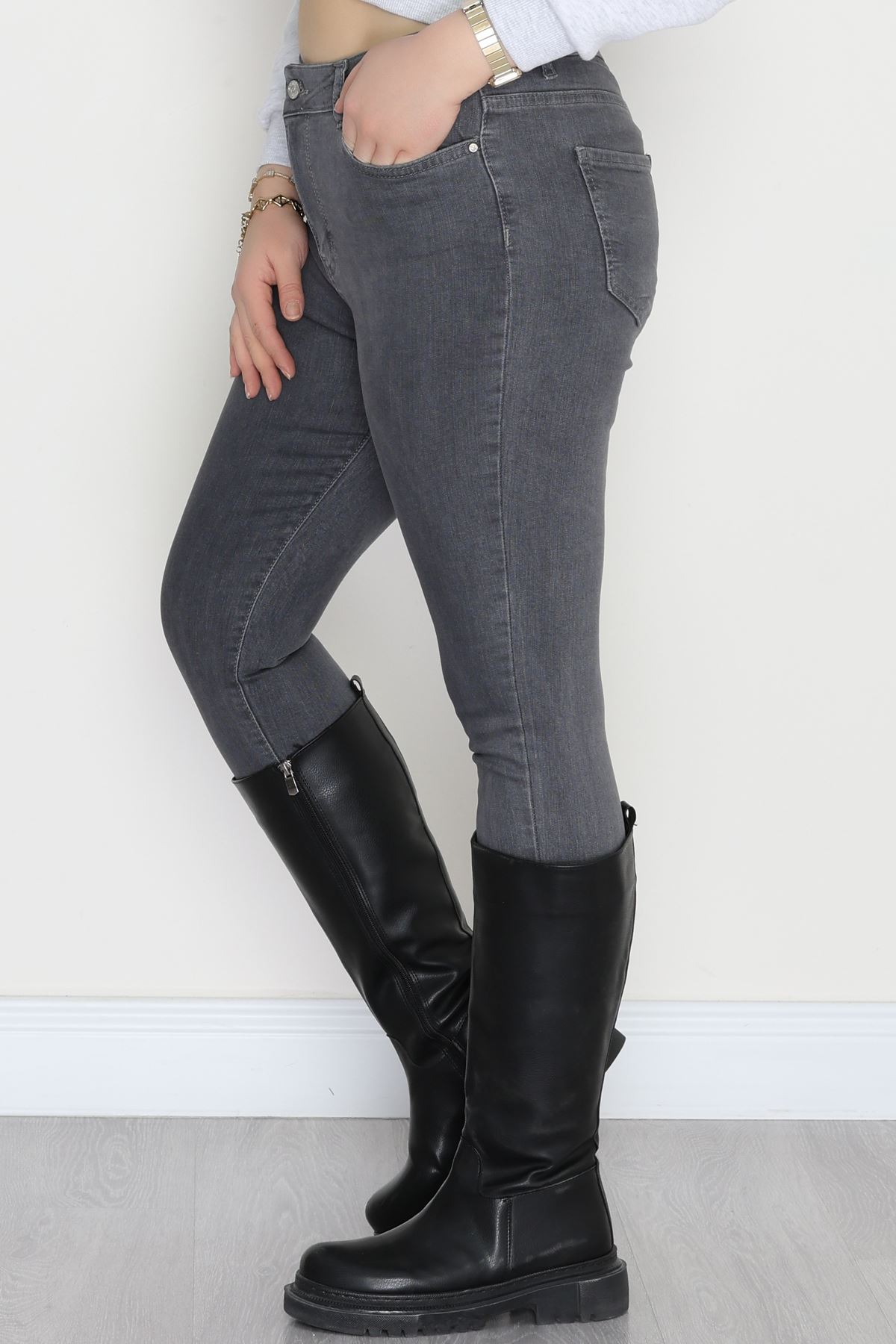 Dar Paça Kot Pantolon Gray1 - 42683.1836.