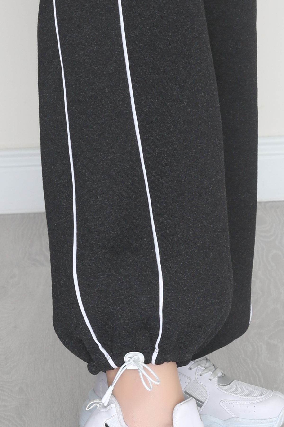 3 İplik Şardonlu Biyeli Fermuarlı Takım Füme - 52031.1857.