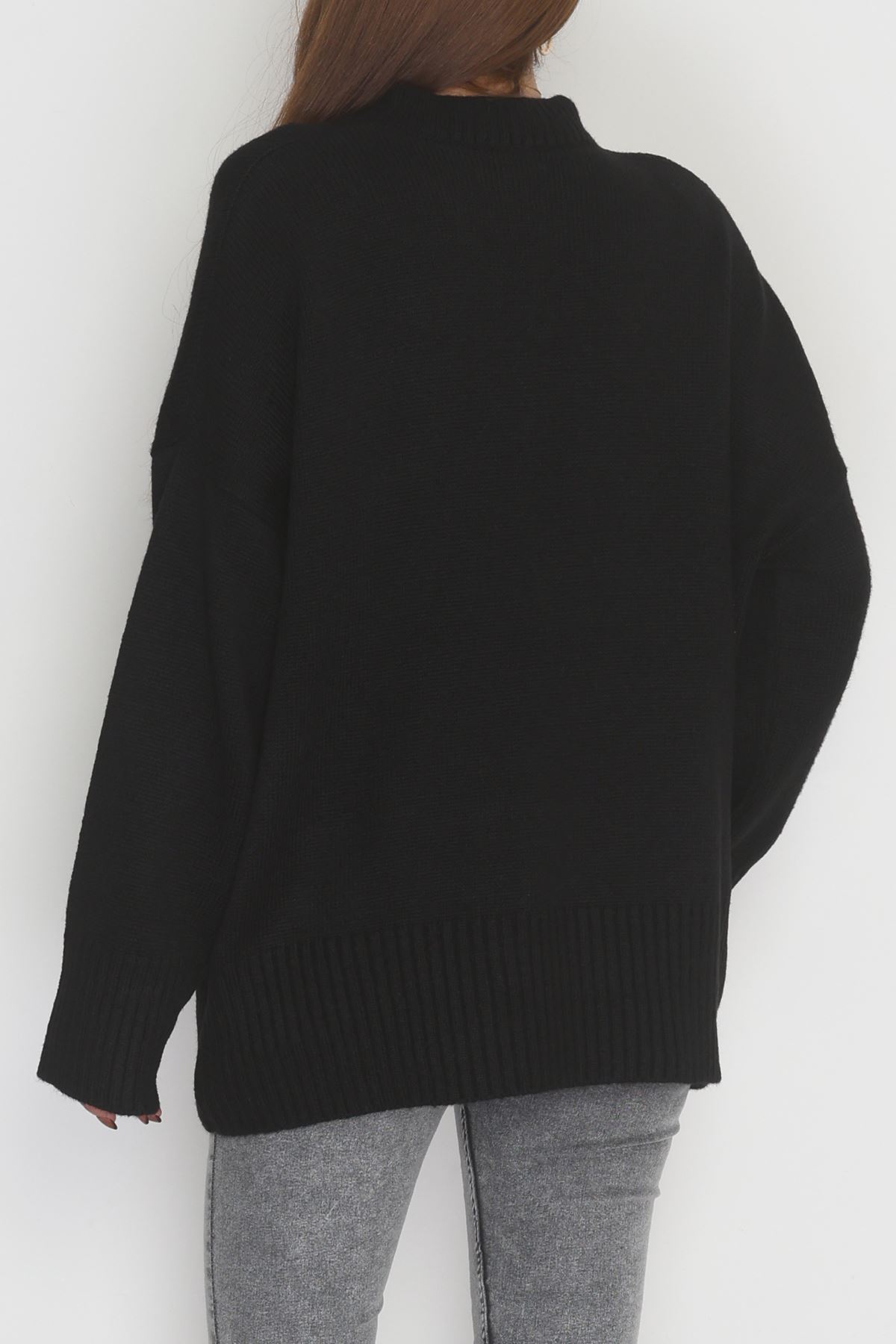 Yumuşak Dokulu Triko Kazak Siyah - 51048.1765.