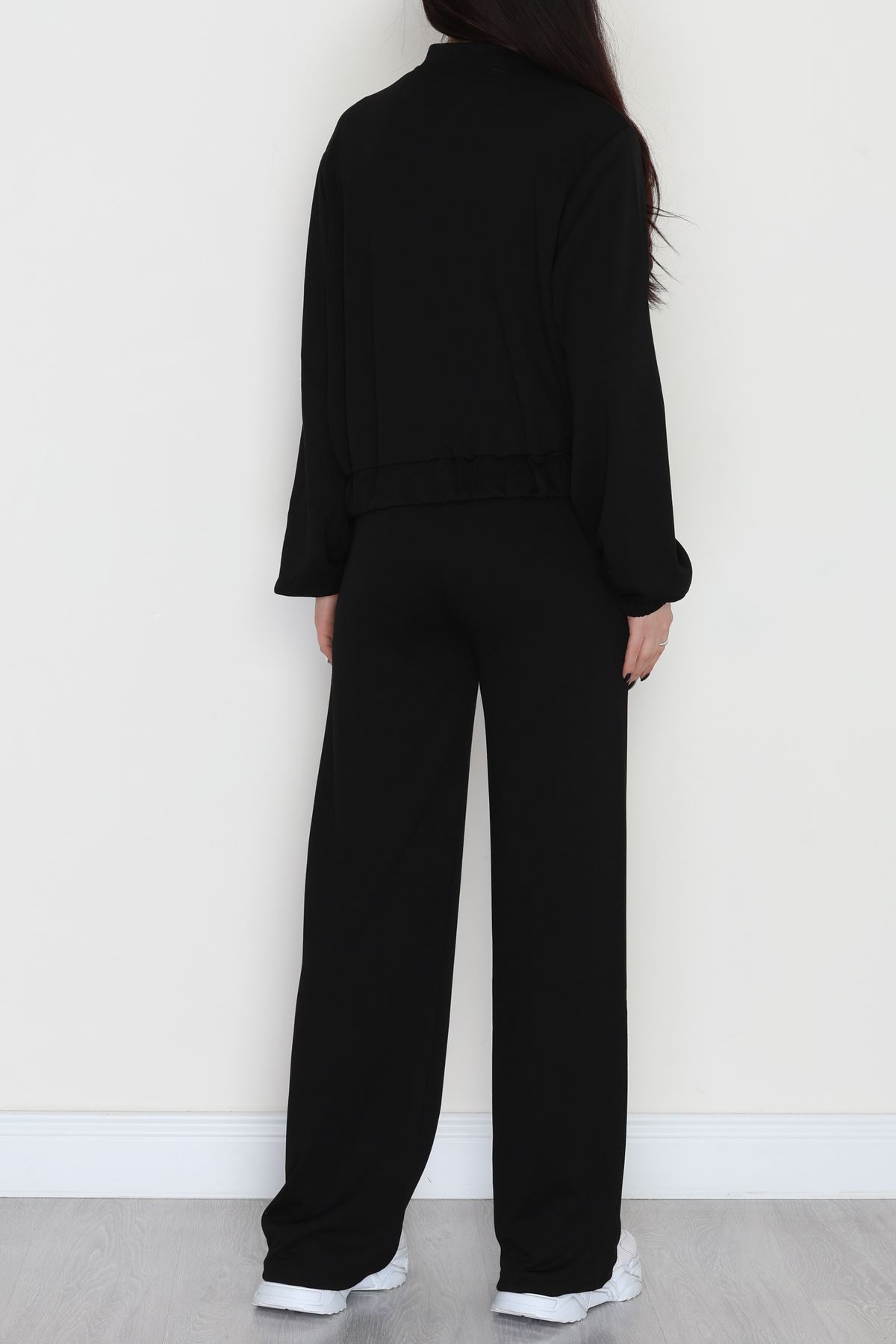 Fermuarlı Modal Ceketli Takım Siyah - 4097.1247.