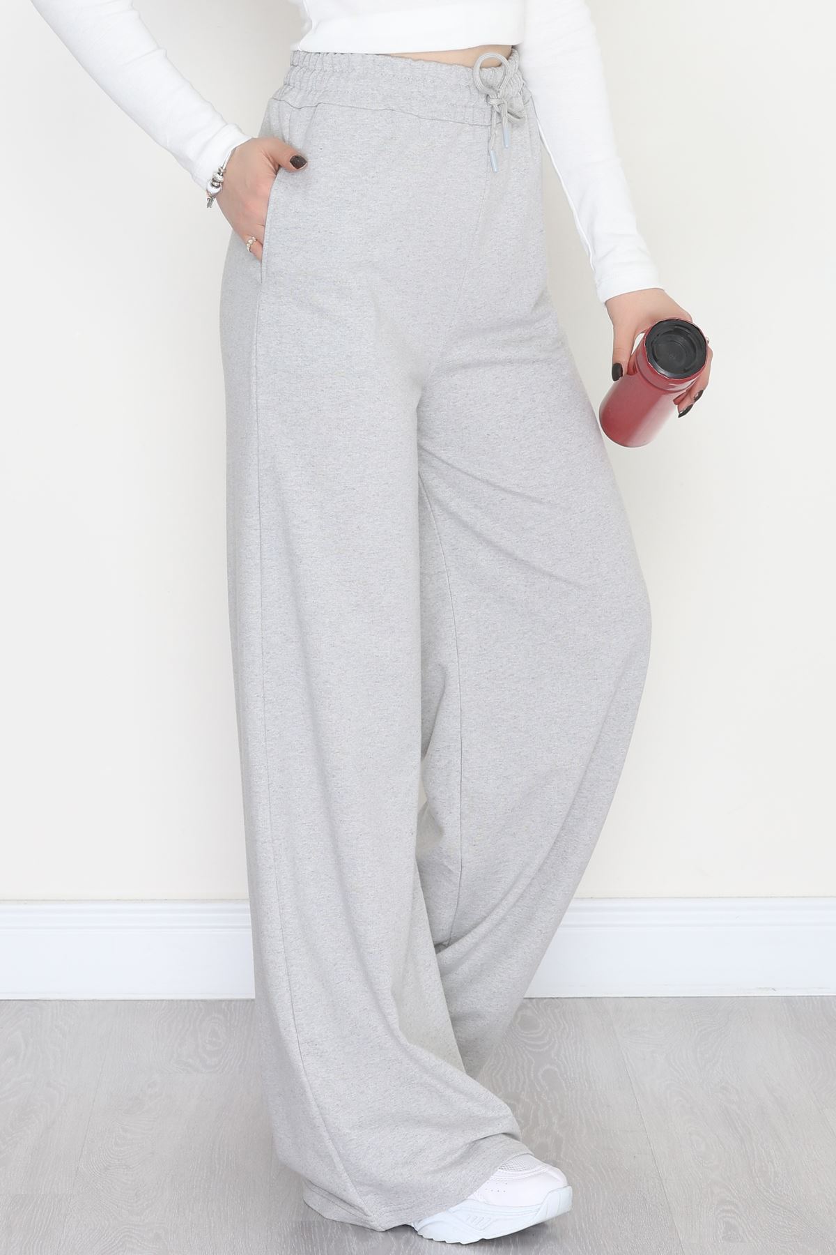 2 İplik Eşofman Altı Gri - 52027.1857.