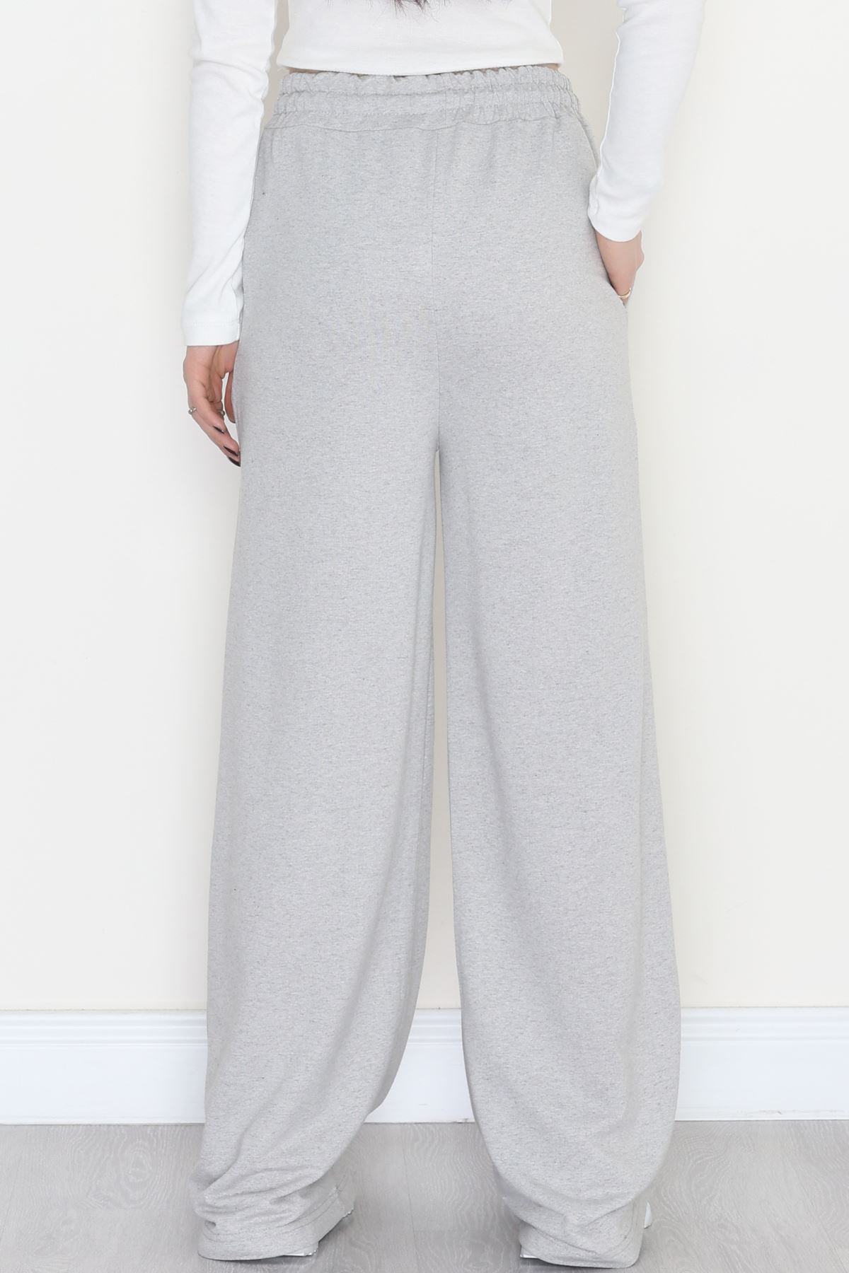 2 İplik Çımalı Eşofman Altı Gri - 52026.1857.